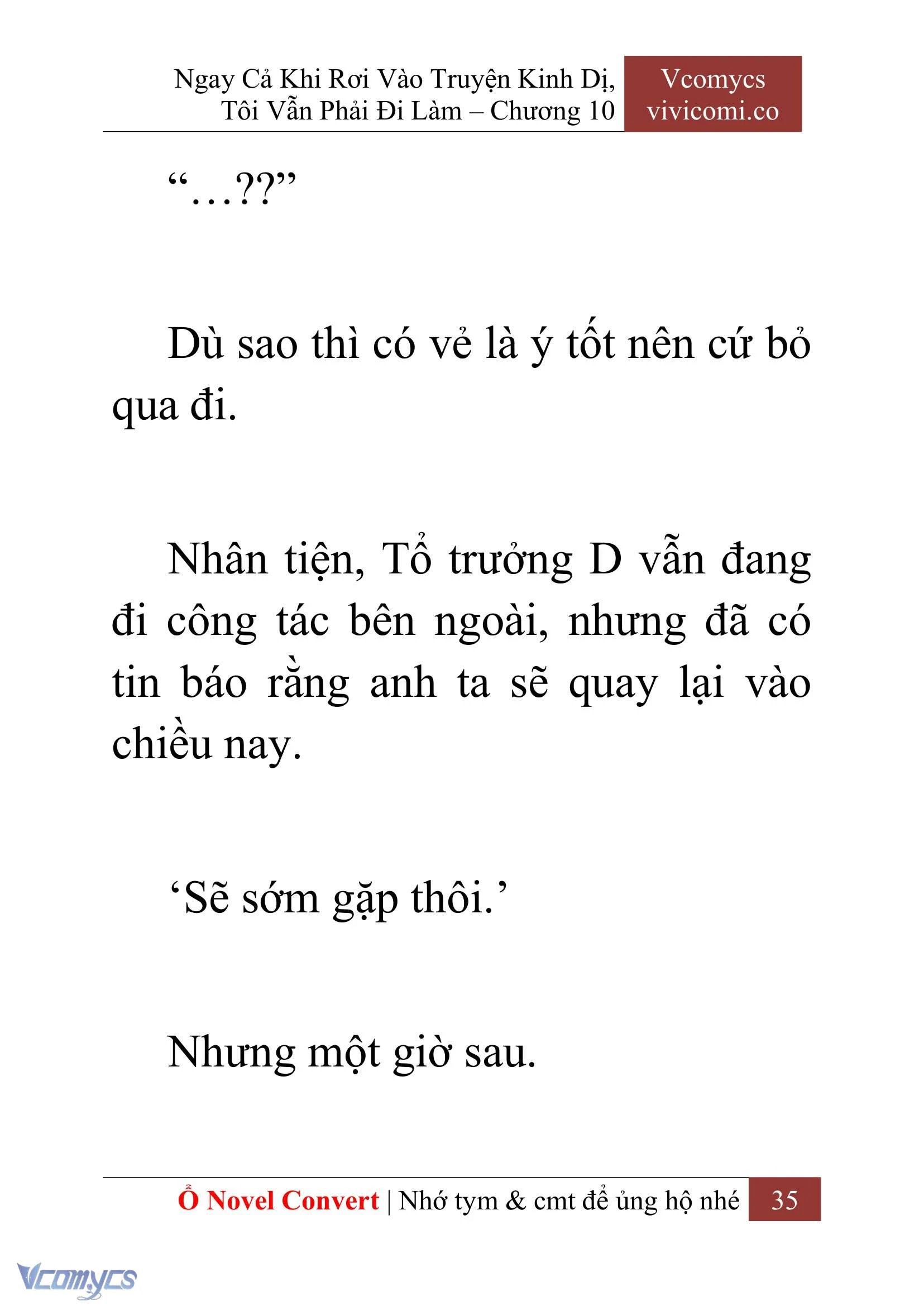 [Novel] Ngay Cả Khi Rơi Vào Truyện Kinh Dị, Tôi Vẫn Phải Đi Làm Chapter  10 - 37
