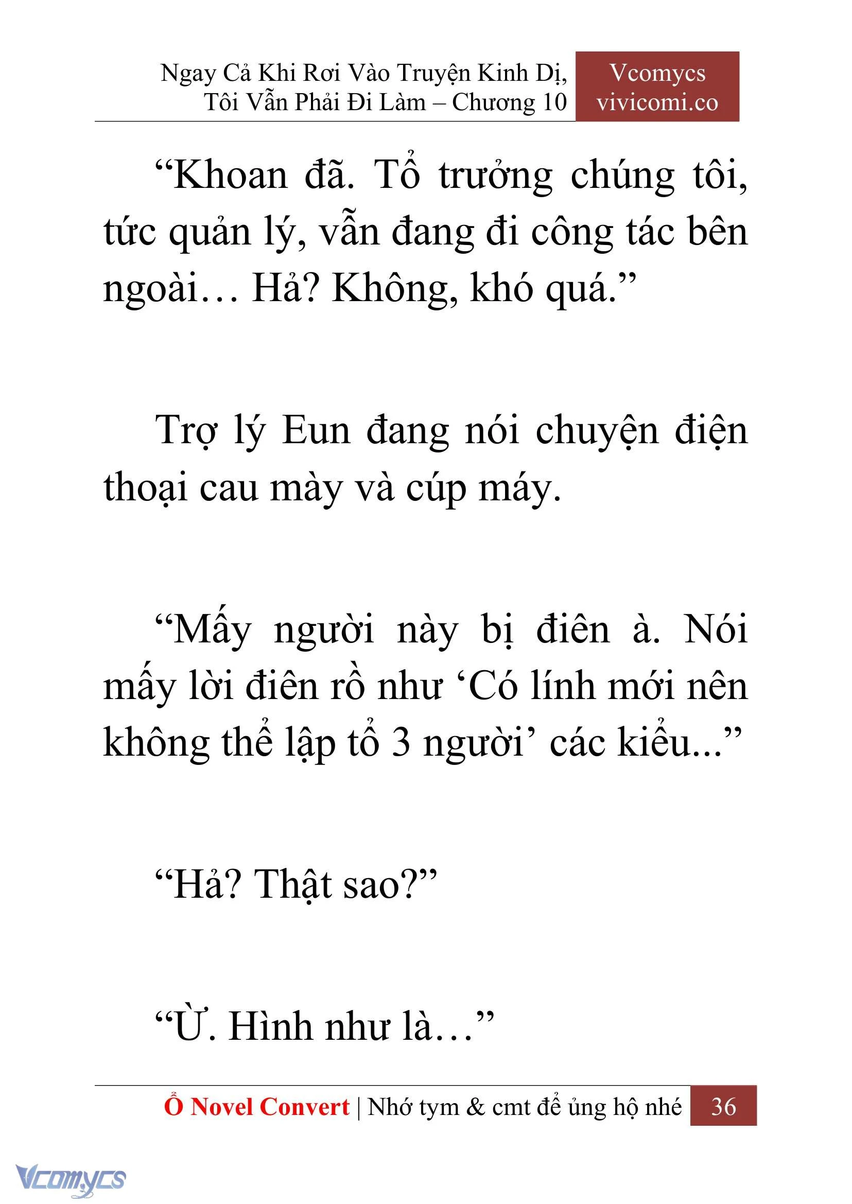 [Novel] Ngay Cả Khi Rơi Vào Truyện Kinh Dị, Tôi Vẫn Phải Đi Làm Chapter  10 - 38