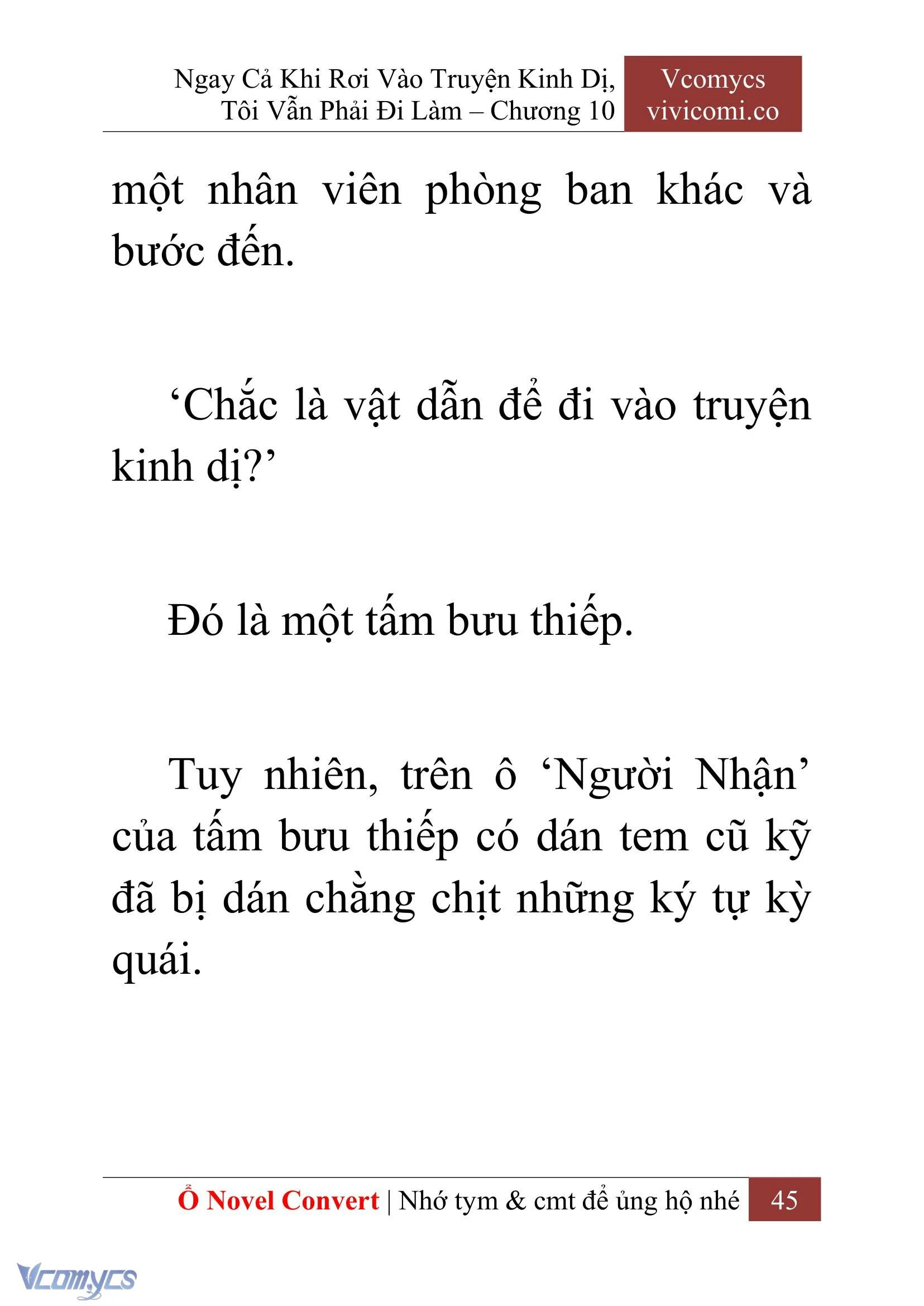 [Novel] Ngay Cả Khi Rơi Vào Truyện Kinh Dị, Tôi Vẫn Phải Đi Làm Chapter  10 - 47