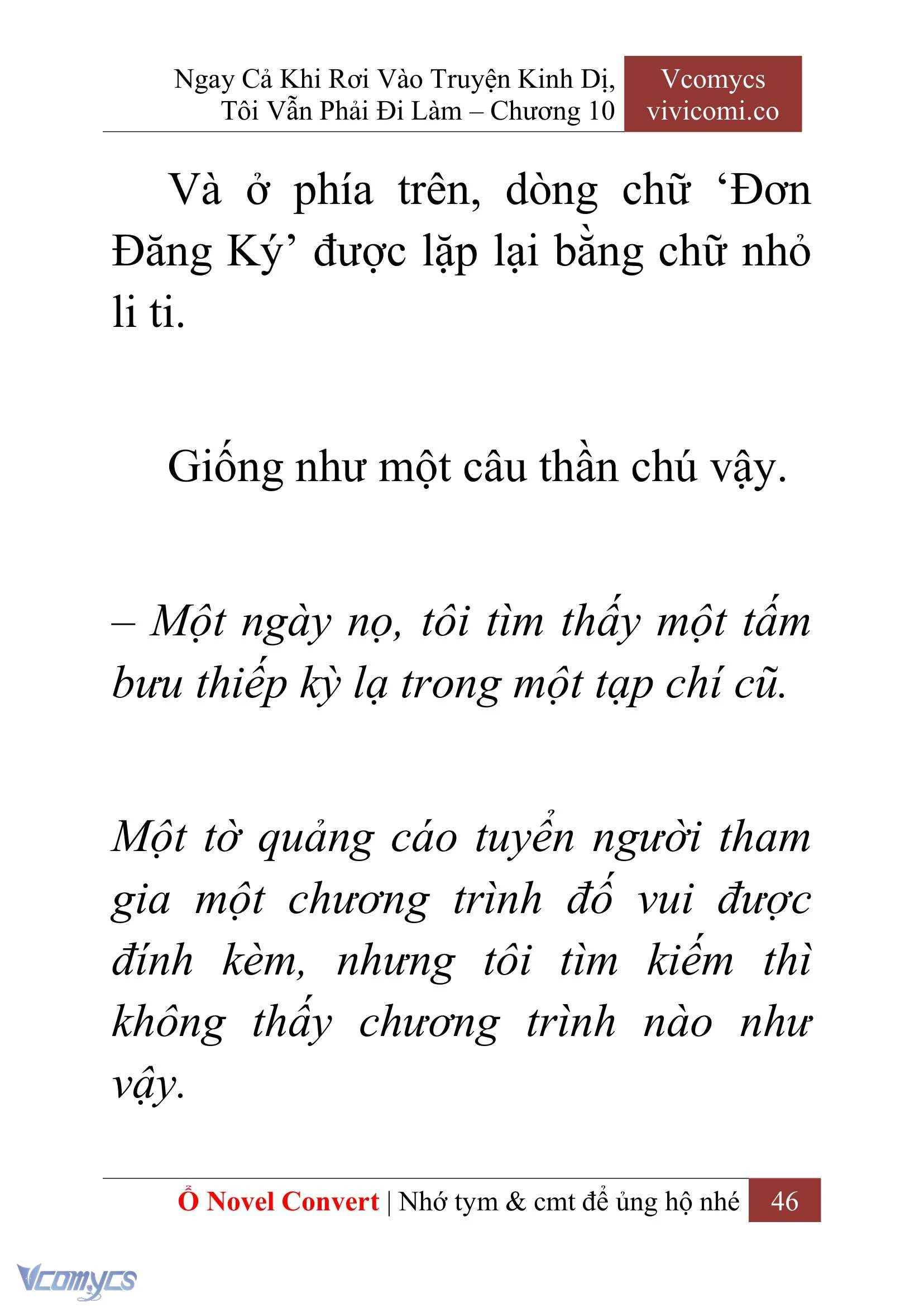 [Novel] Ngay Cả Khi Rơi Vào Truyện Kinh Dị, Tôi Vẫn Phải Đi Làm Chapter  10 - 48