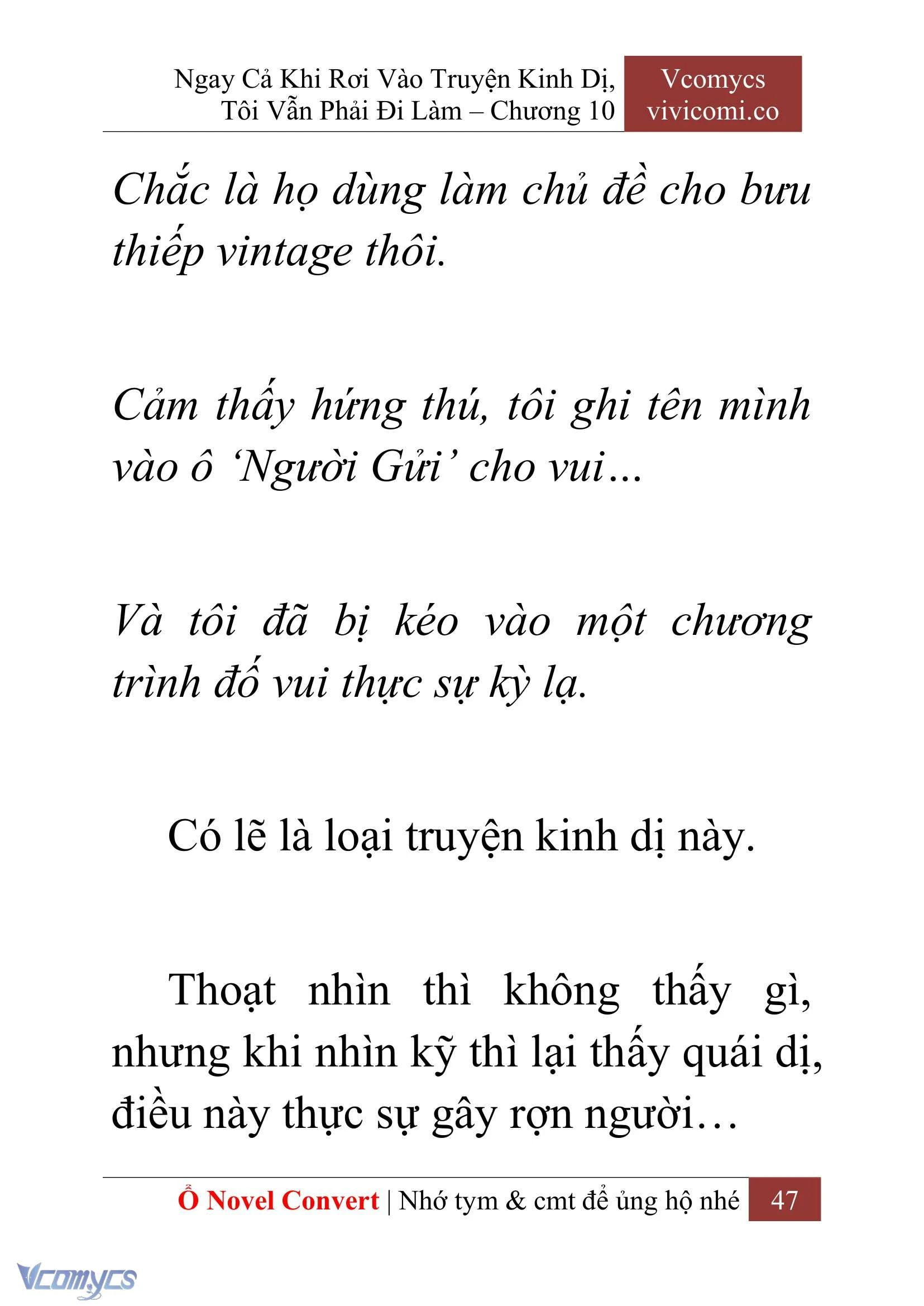 [Novel] Ngay Cả Khi Rơi Vào Truyện Kinh Dị, Tôi Vẫn Phải Đi Làm Chapter  10 - 49