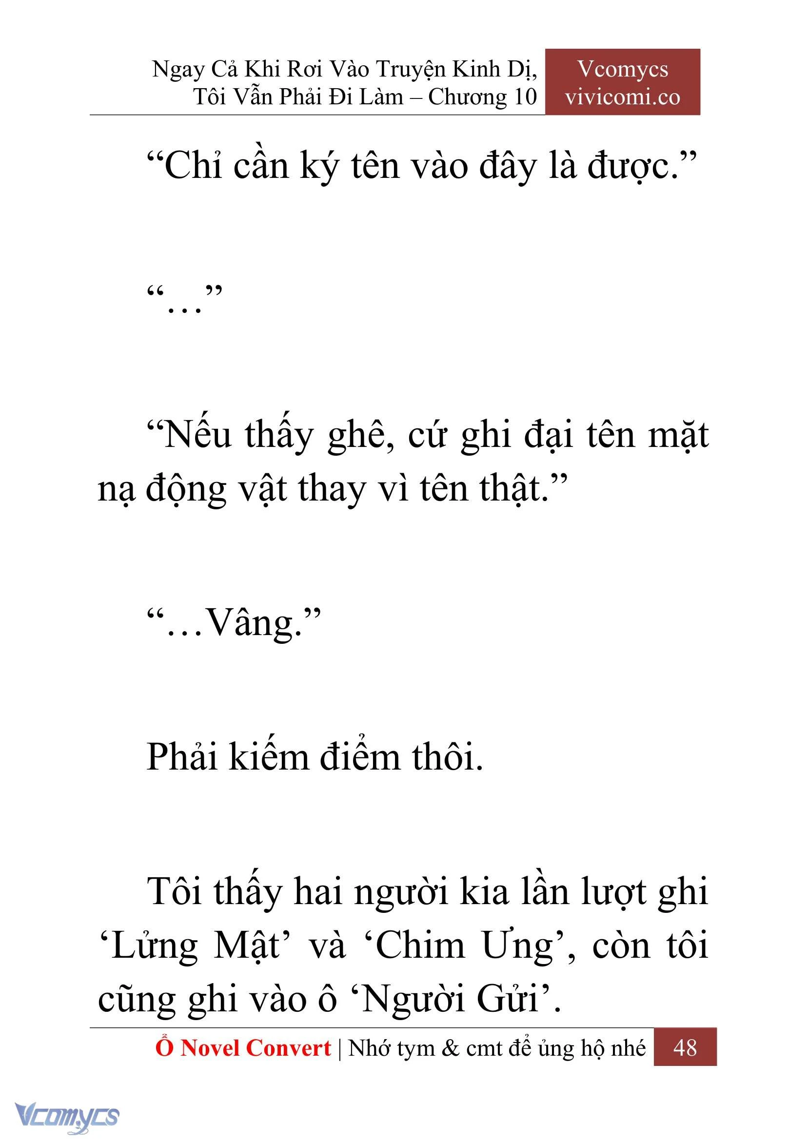 [Novel] Ngay Cả Khi Rơi Vào Truyện Kinh Dị, Tôi Vẫn Phải Đi Làm Chapter  10 - 50