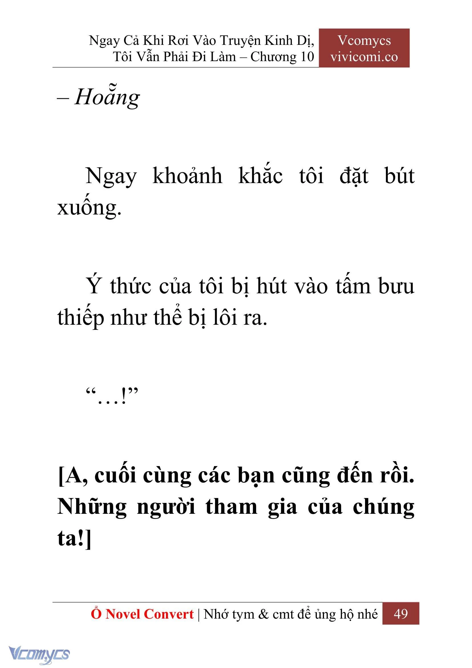 [Novel] Ngay Cả Khi Rơi Vào Truyện Kinh Dị, Tôi Vẫn Phải Đi Làm Chapter  10 - 51