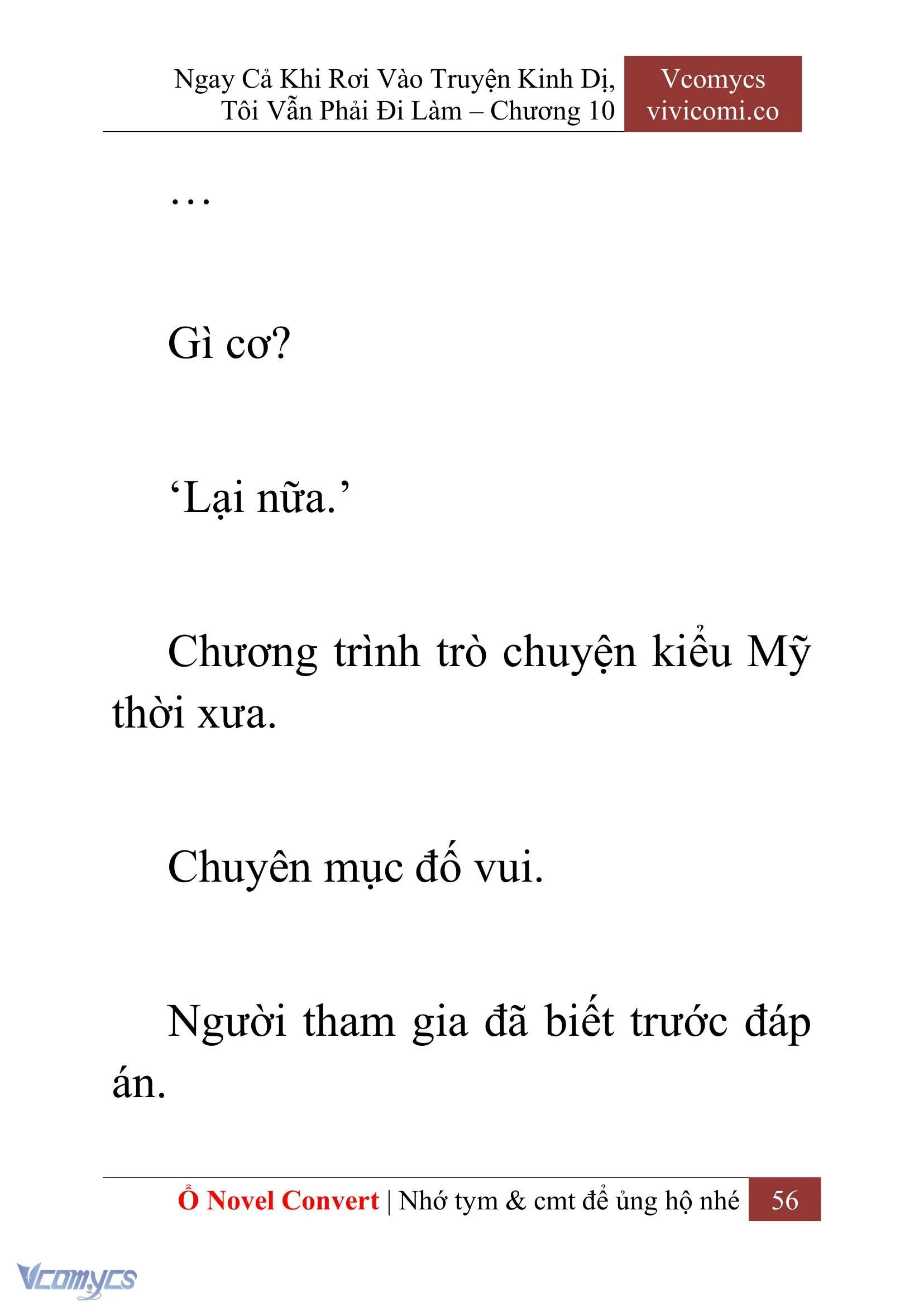 [Novel] Ngay Cả Khi Rơi Vào Truyện Kinh Dị, Tôi Vẫn Phải Đi Làm Chapter  10 - 58