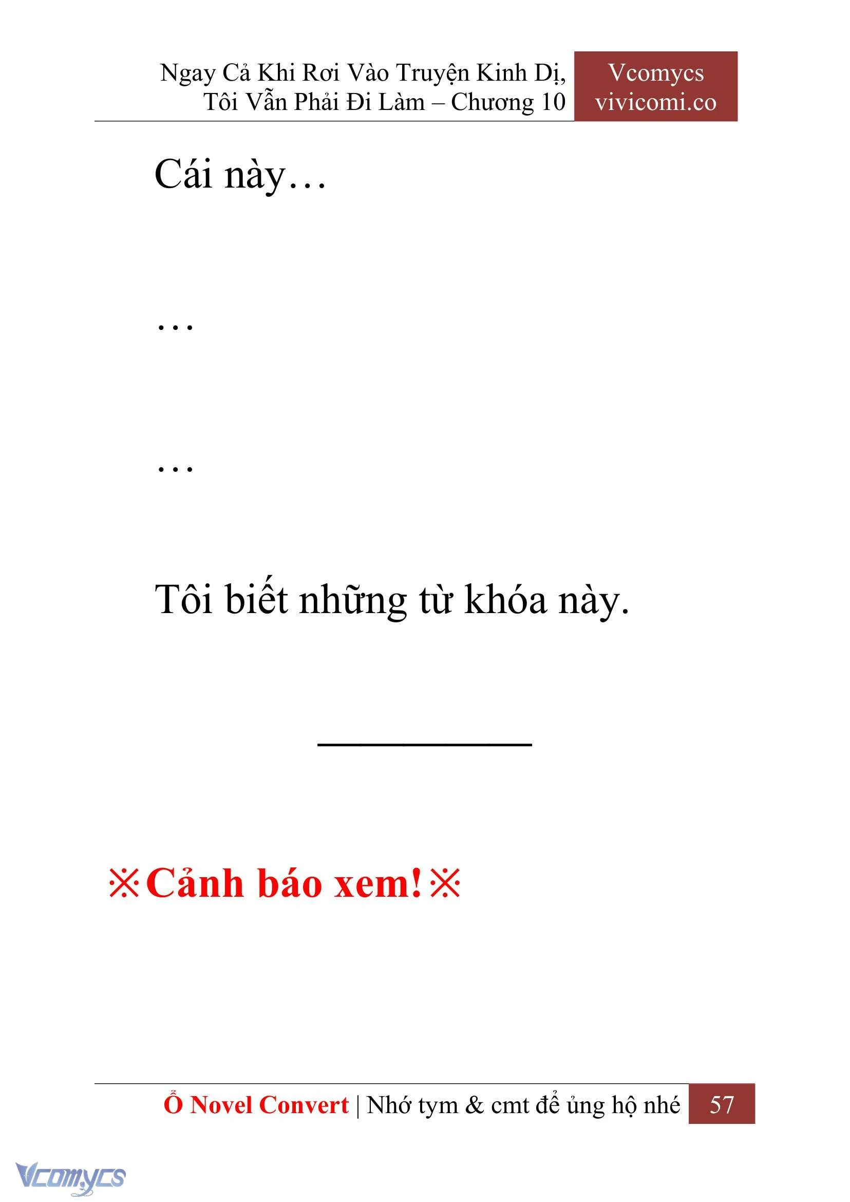 [Novel] Ngay Cả Khi Rơi Vào Truyện Kinh Dị, Tôi Vẫn Phải Đi Làm Chapter  10 - 59