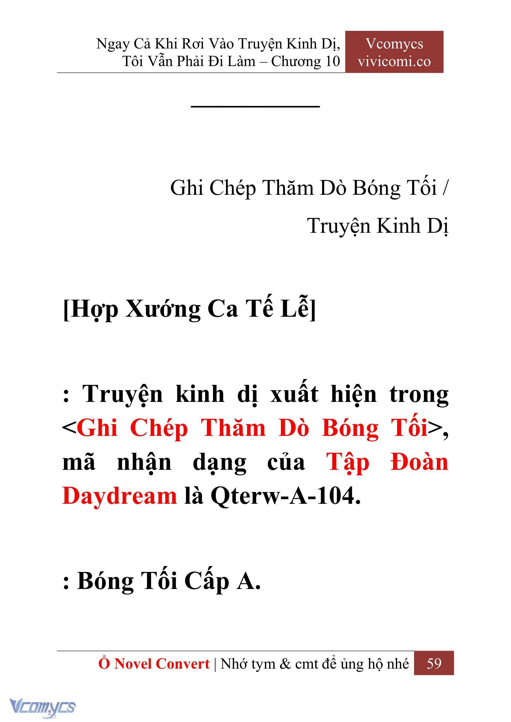 [Novel] Ngay Cả Khi Rơi Vào Truyện Kinh Dị, Tôi Vẫn Phải Đi Làm Chapter  10 - 61