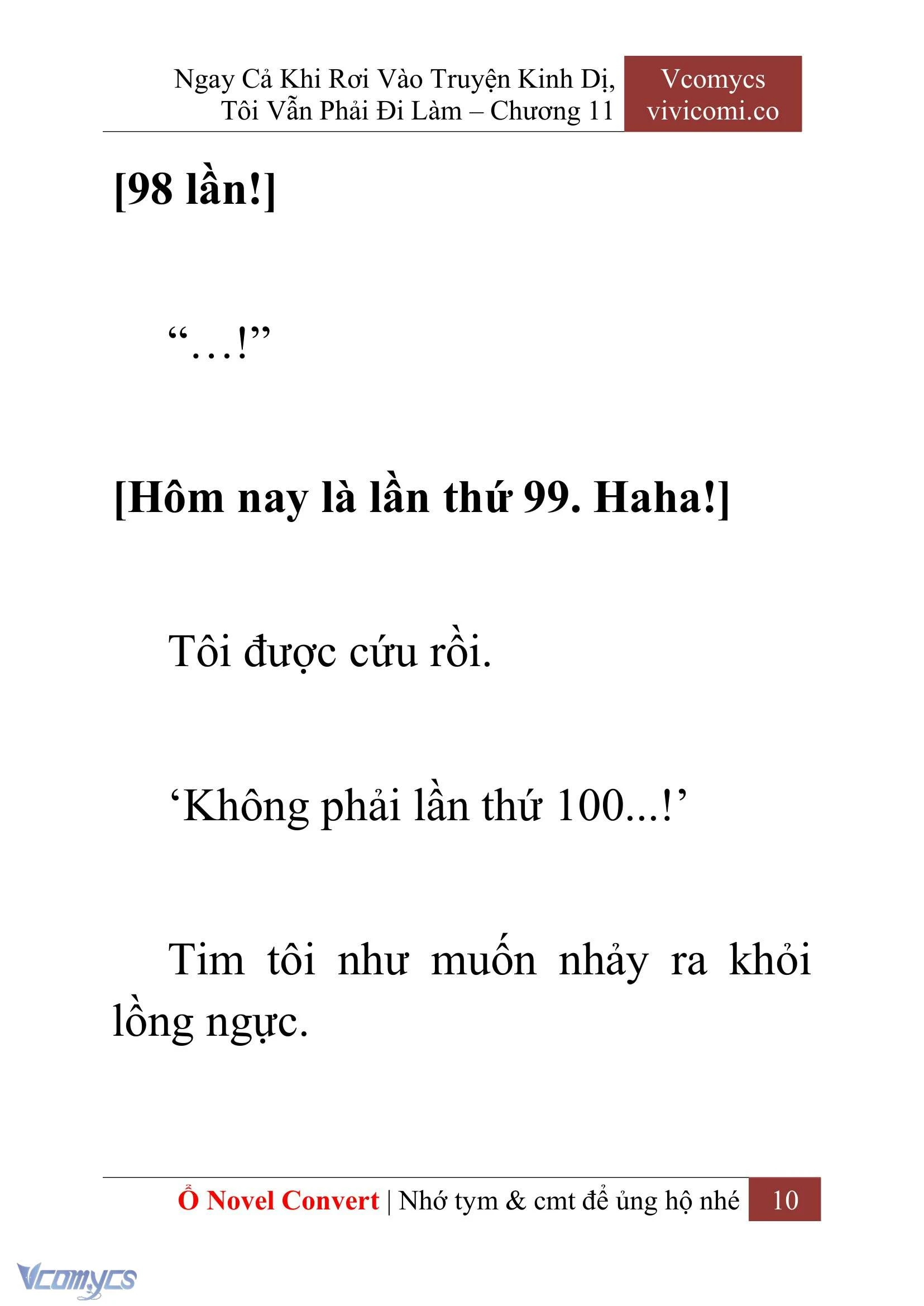 [Novel] Ngay Cả Khi Rơi Vào Truyện Kinh Dị, Tôi Vẫn Phải Đi Làm Chapter  11 - 12