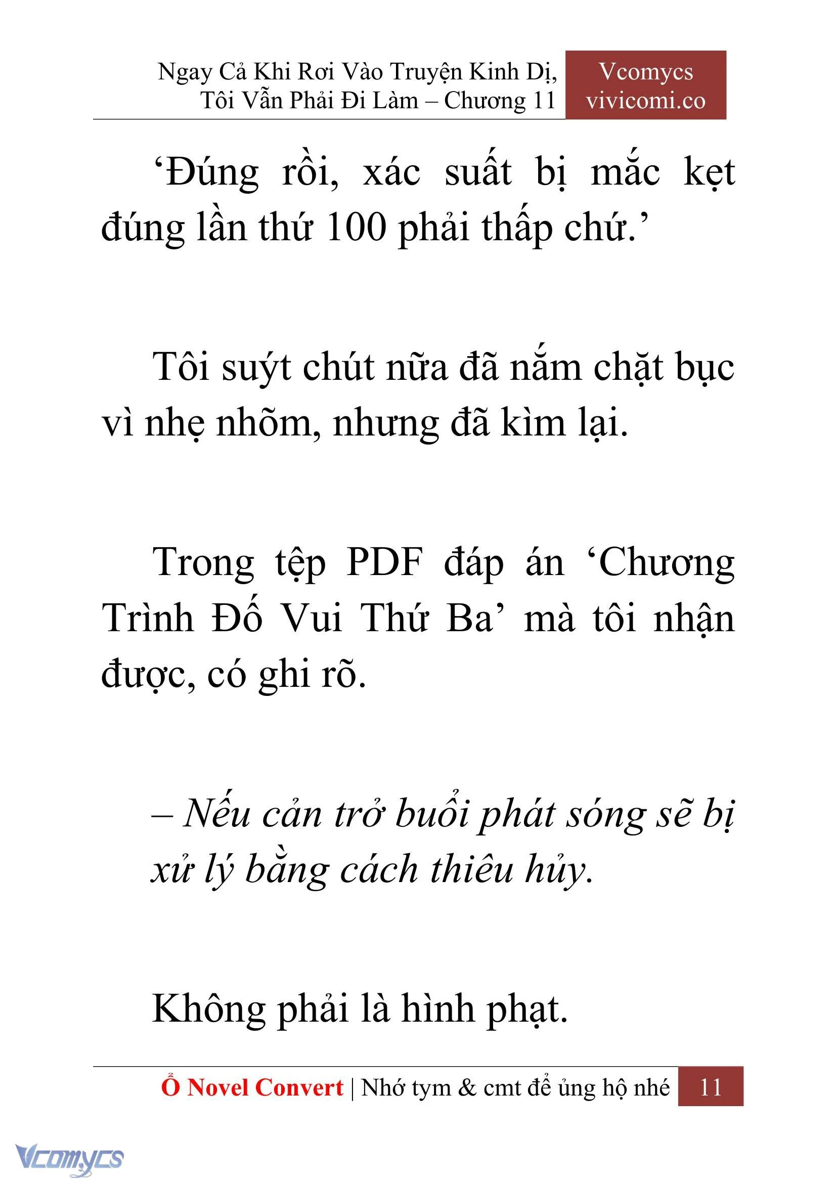 [Novel] Ngay Cả Khi Rơi Vào Truyện Kinh Dị, Tôi Vẫn Phải Đi Làm Chapter  11 - 13