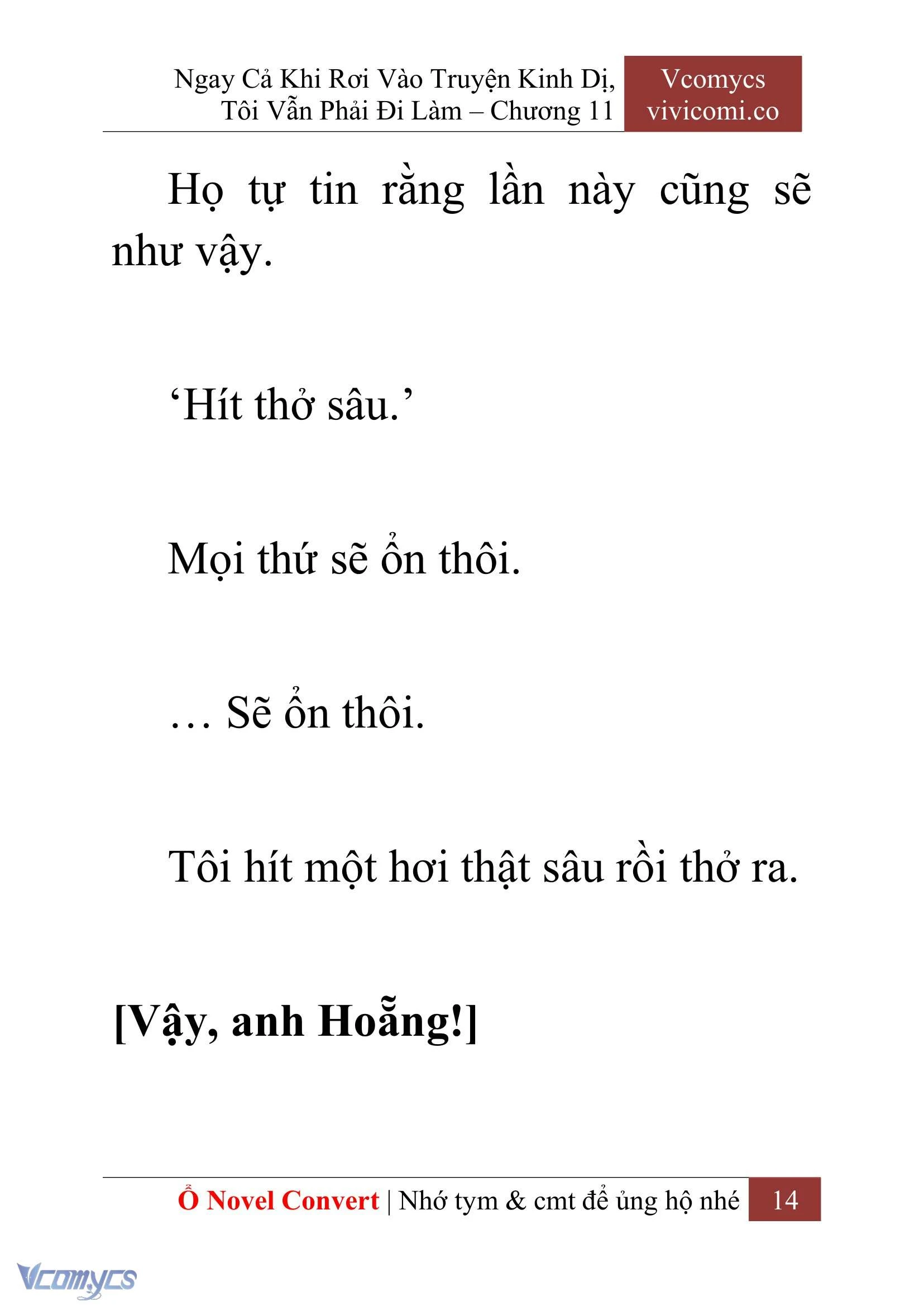 [Novel] Ngay Cả Khi Rơi Vào Truyện Kinh Dị, Tôi Vẫn Phải Đi Làm Chapter  11 - 16