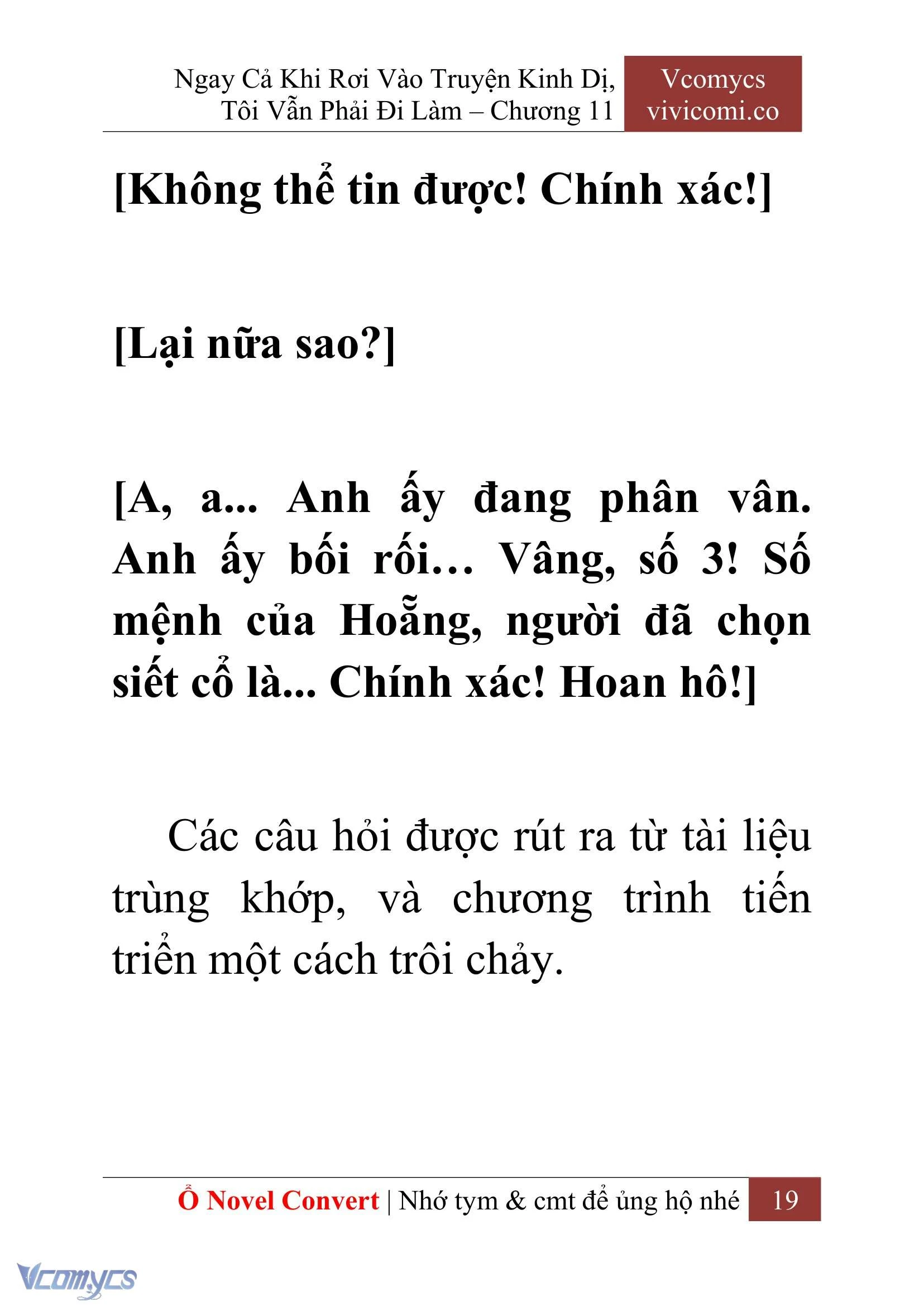 [Novel] Ngay Cả Khi Rơi Vào Truyện Kinh Dị, Tôi Vẫn Phải Đi Làm Chapter  11 - 21