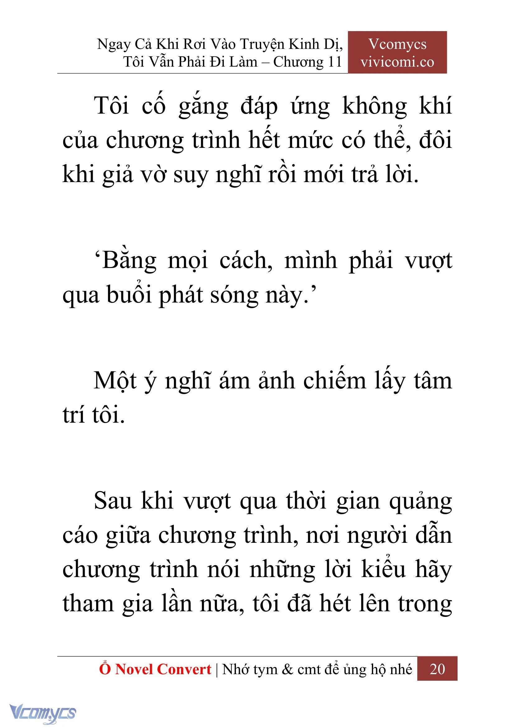 [Novel] Ngay Cả Khi Rơi Vào Truyện Kinh Dị, Tôi Vẫn Phải Đi Làm Chapter  11 - 22