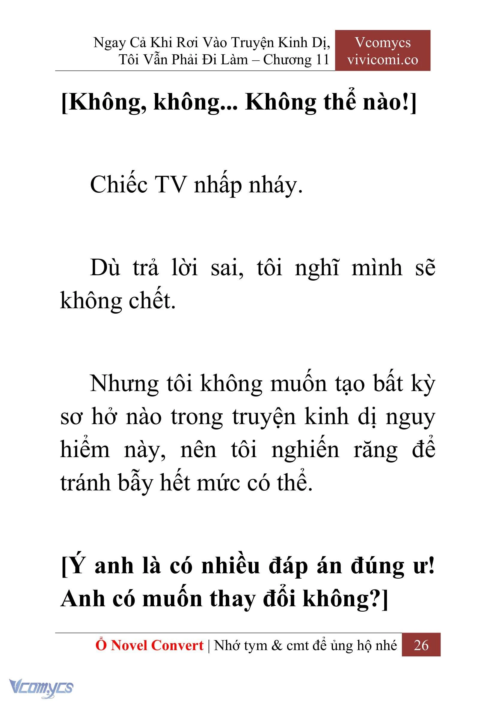 [Novel] Ngay Cả Khi Rơi Vào Truyện Kinh Dị, Tôi Vẫn Phải Đi Làm Chapter  11 - 28