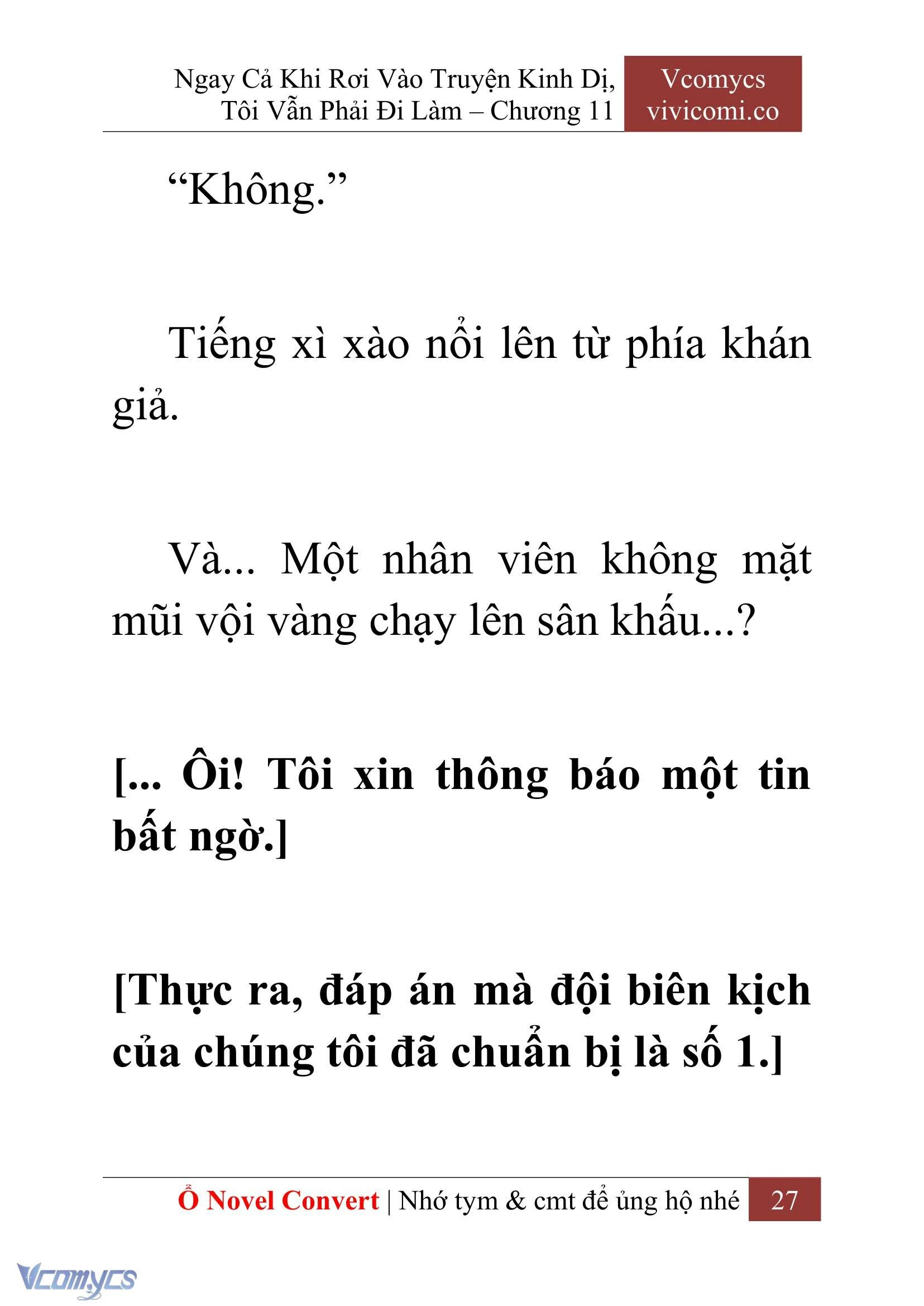 [Novel] Ngay Cả Khi Rơi Vào Truyện Kinh Dị, Tôi Vẫn Phải Đi Làm Chapter  11 - 29
