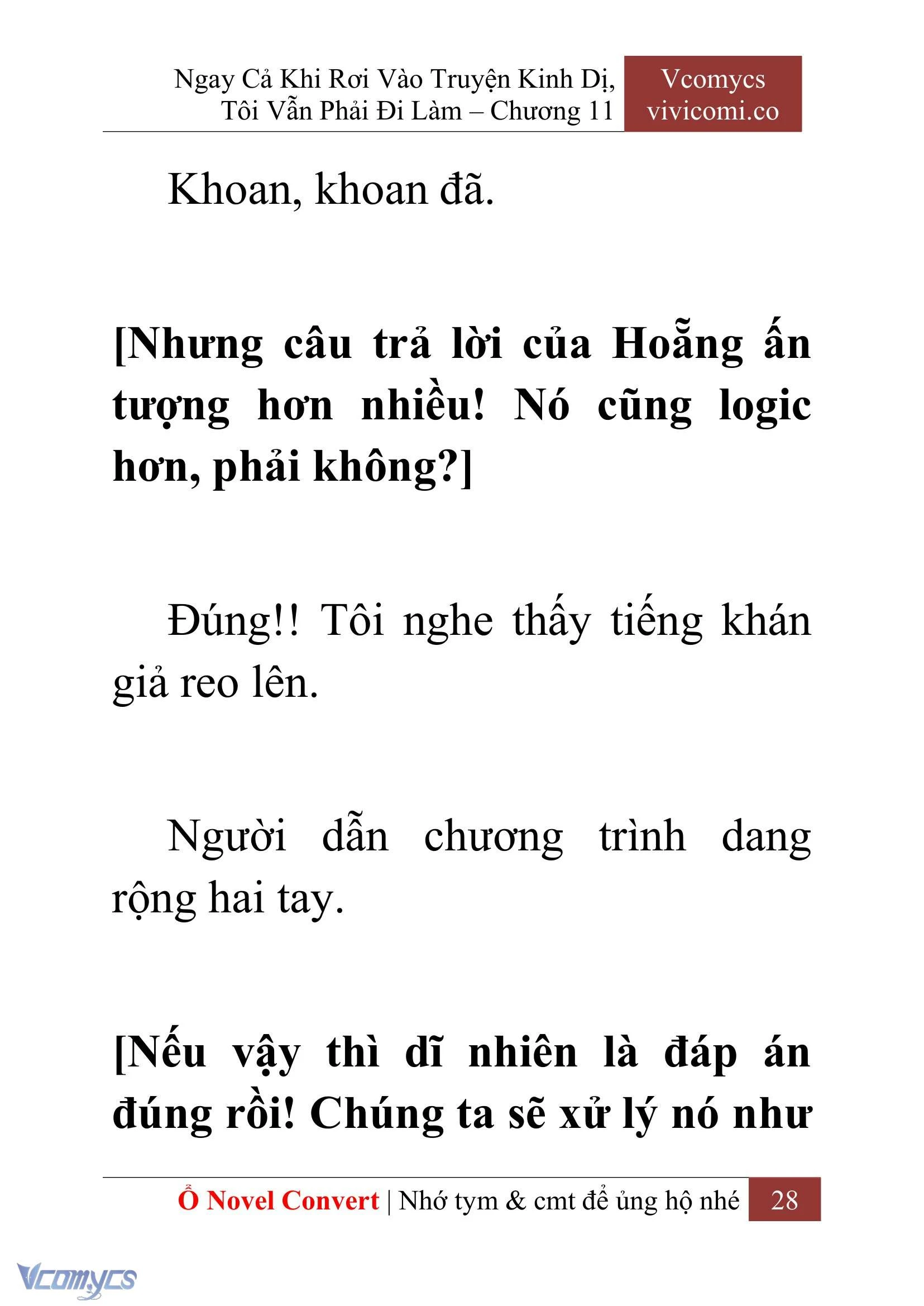 [Novel] Ngay Cả Khi Rơi Vào Truyện Kinh Dị, Tôi Vẫn Phải Đi Làm Chapter  11 - 30