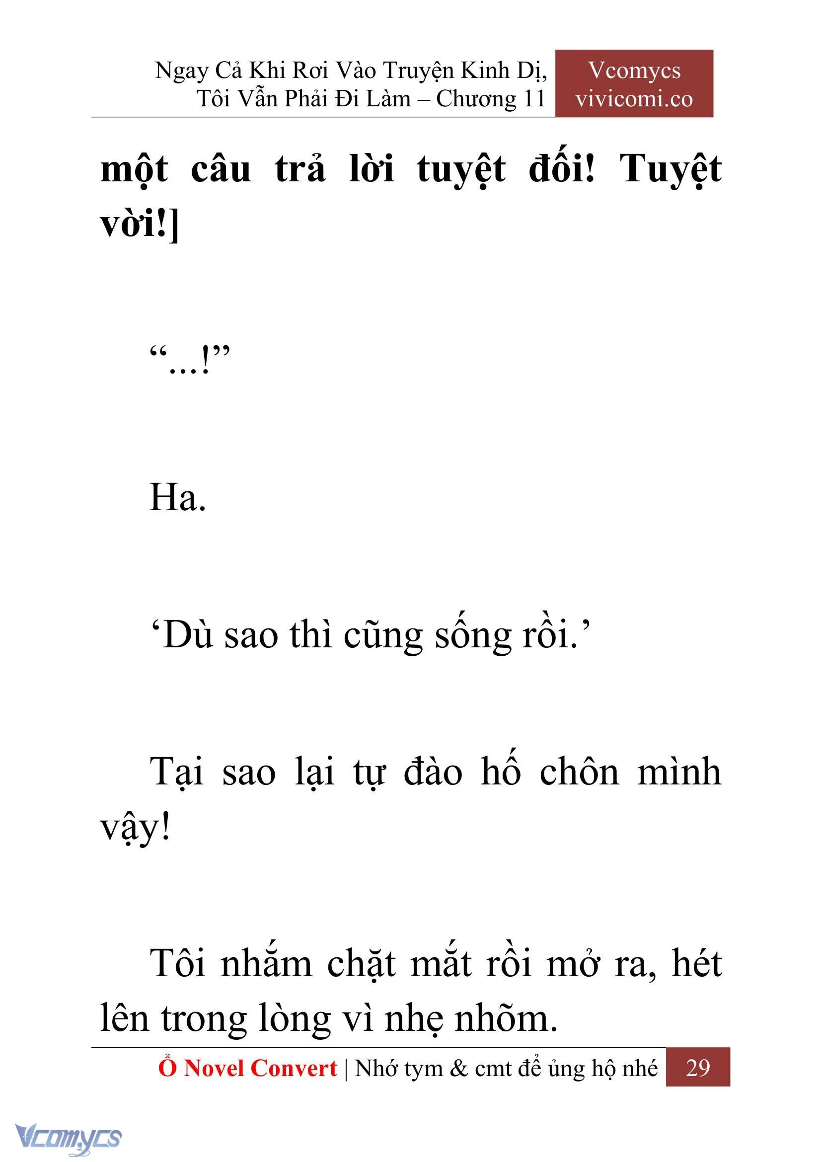 [Novel] Ngay Cả Khi Rơi Vào Truyện Kinh Dị, Tôi Vẫn Phải Đi Làm Chapter  11 - 31