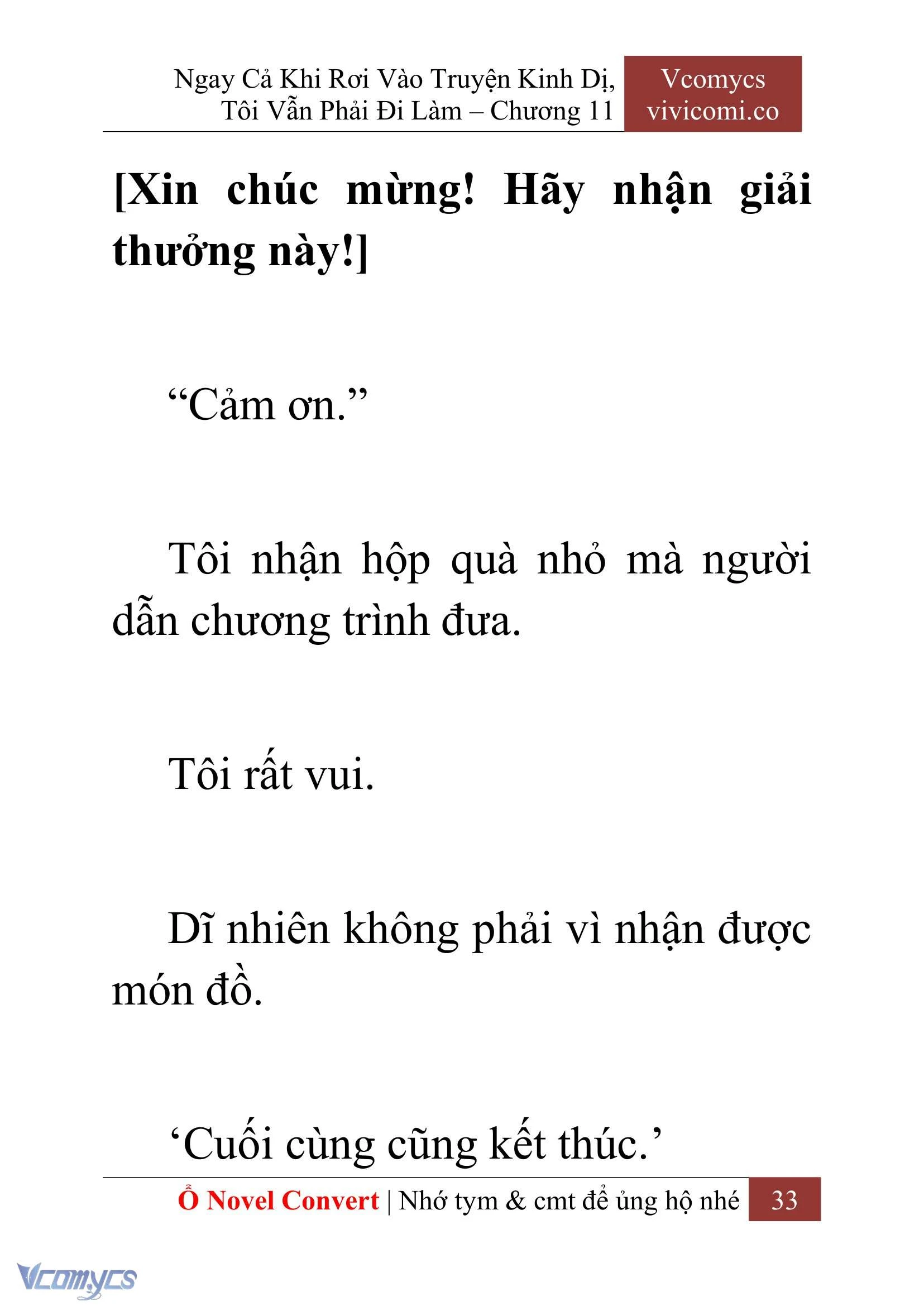[Novel] Ngay Cả Khi Rơi Vào Truyện Kinh Dị, Tôi Vẫn Phải Đi Làm Chapter  11 - 35