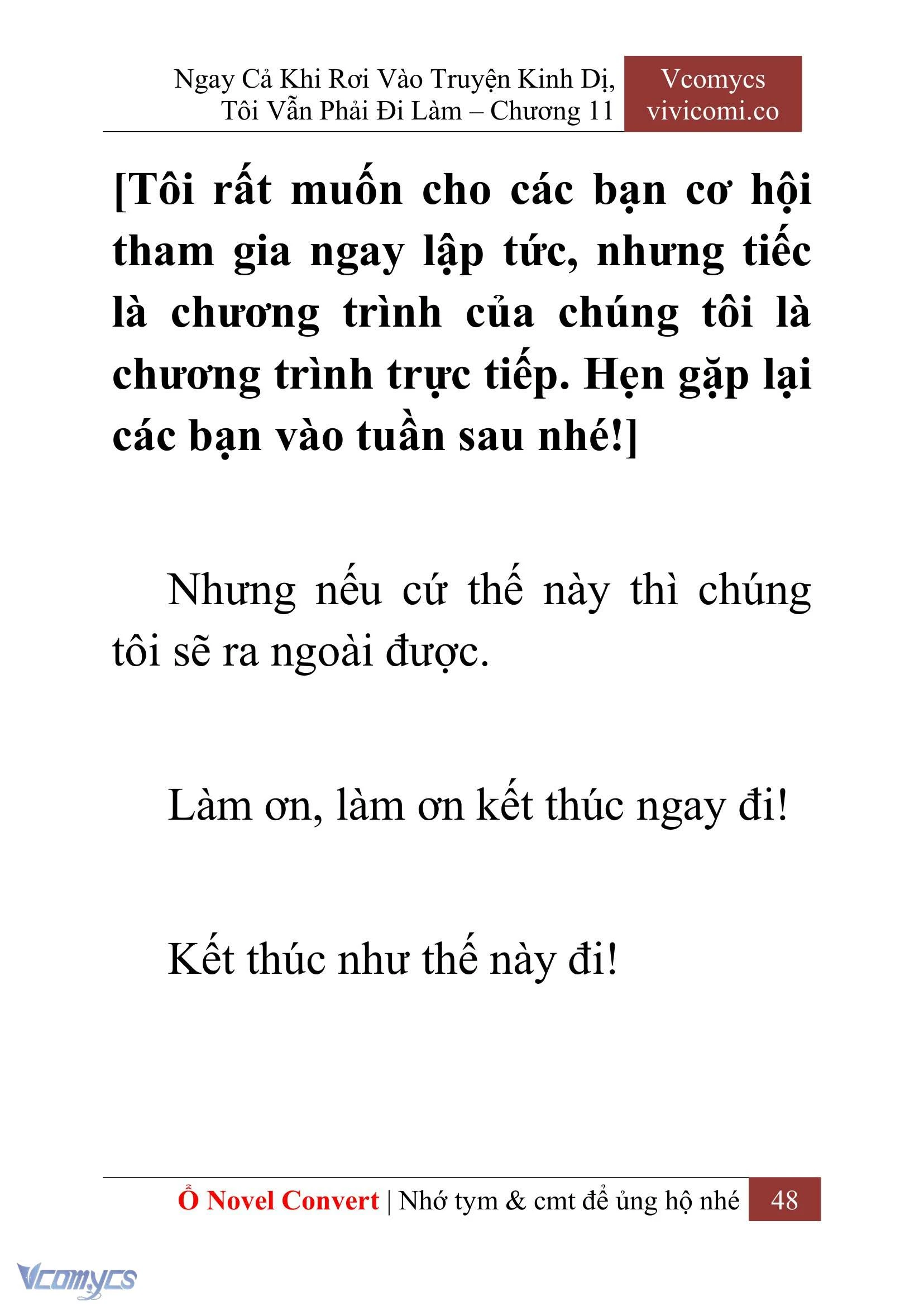 [Novel] Ngay Cả Khi Rơi Vào Truyện Kinh Dị, Tôi Vẫn Phải Đi Làm Chapter  11 - 50