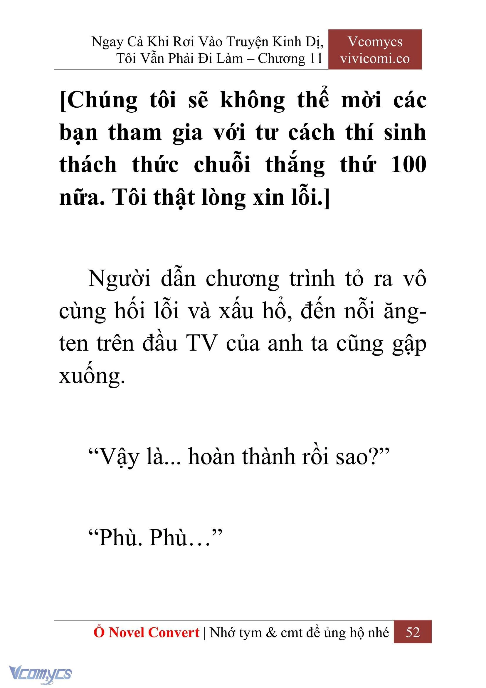 [Novel] Ngay Cả Khi Rơi Vào Truyện Kinh Dị, Tôi Vẫn Phải Đi Làm Chapter  11 - 54