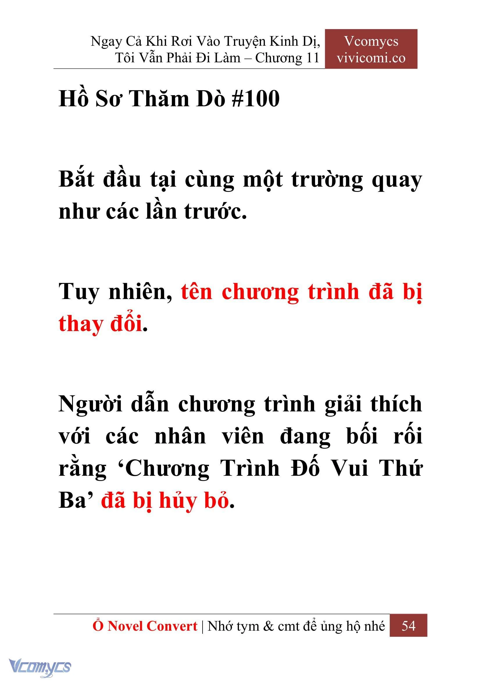 [Novel] Ngay Cả Khi Rơi Vào Truyện Kinh Dị, Tôi Vẫn Phải Đi Làm Chapter  11 - 56