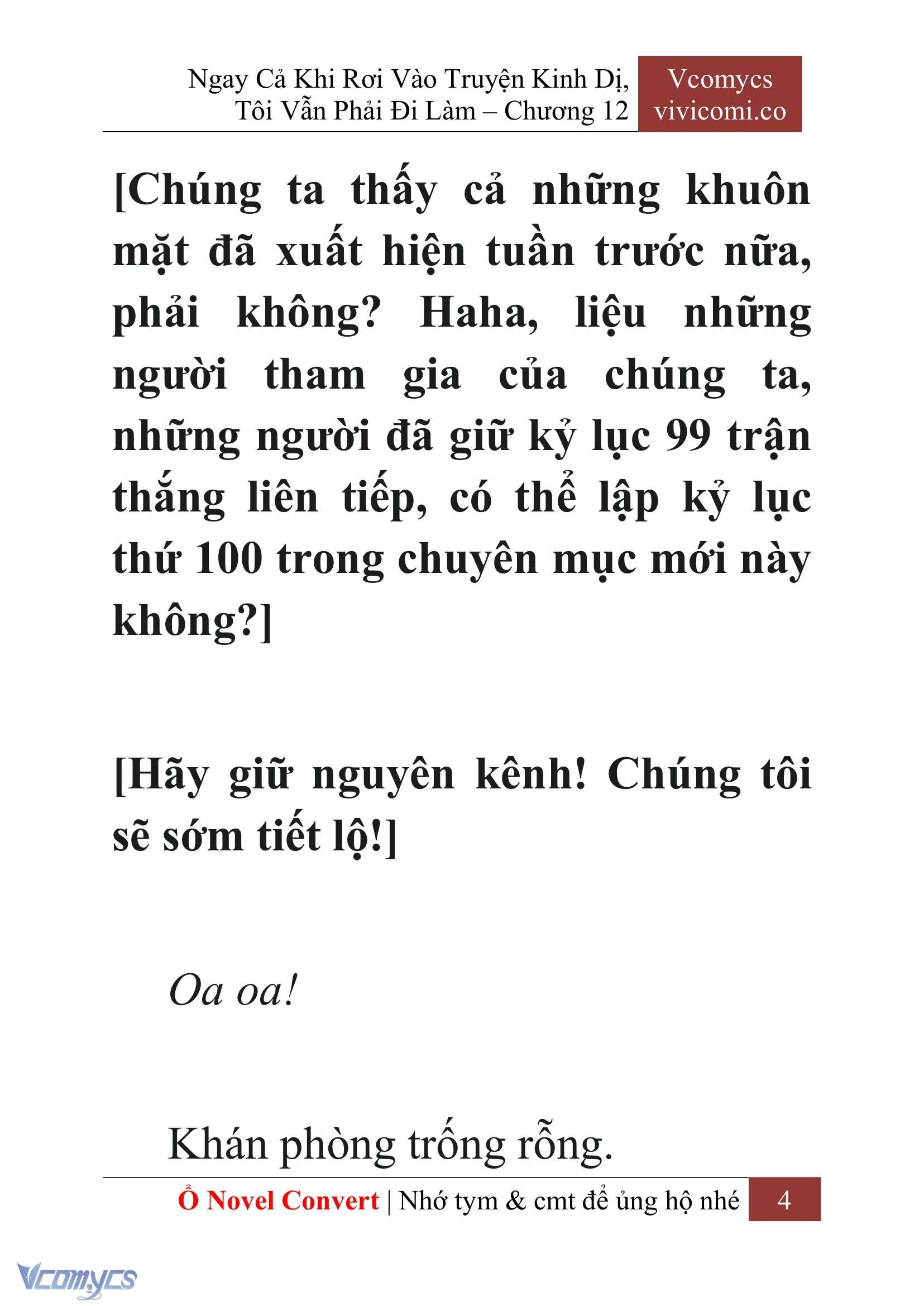 [Novel] Ngay Cả Khi Rơi Vào Truyện Kinh Dị, Tôi Vẫn Phải Đi Làm Chapter  12 - 6