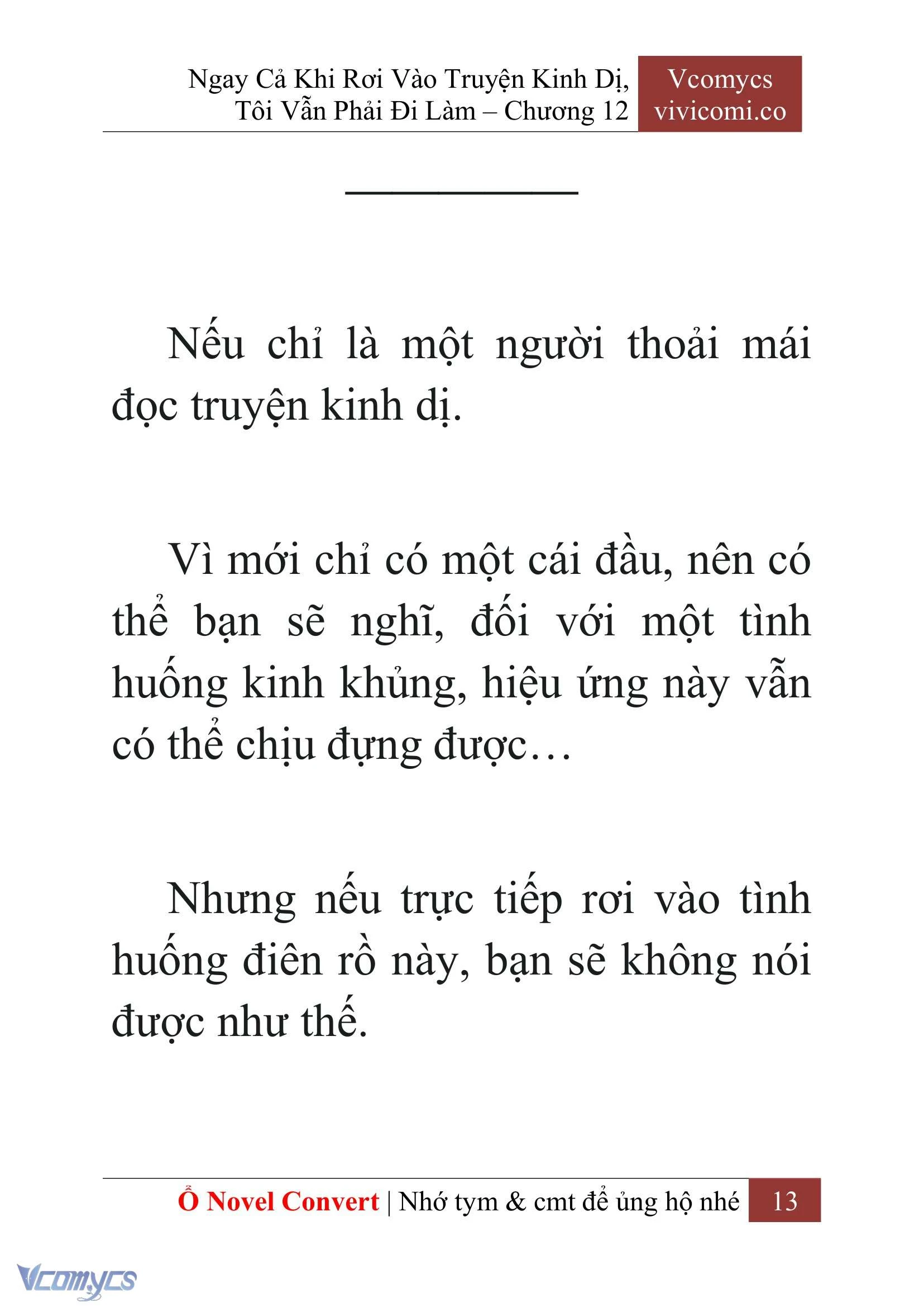 [Novel] Ngay Cả Khi Rơi Vào Truyện Kinh Dị, Tôi Vẫn Phải Đi Làm Chapter  12 - 15