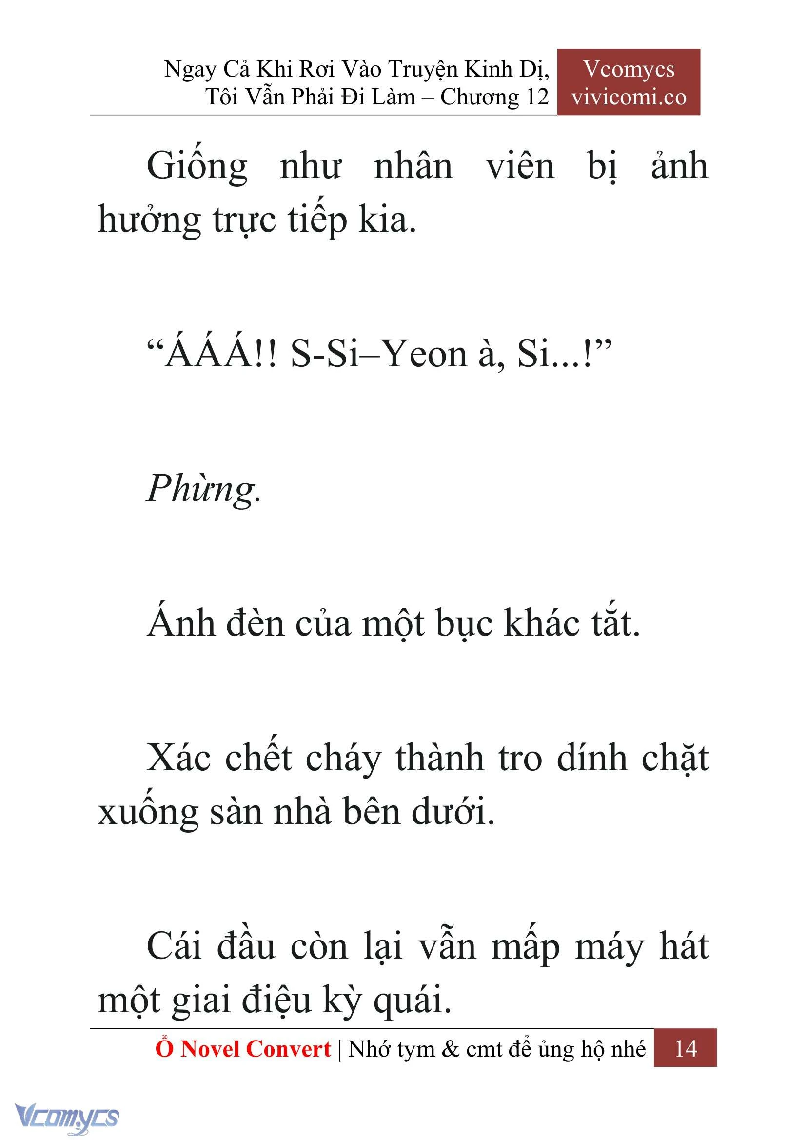 [Novel] Ngay Cả Khi Rơi Vào Truyện Kinh Dị, Tôi Vẫn Phải Đi Làm Chapter  12 - 16