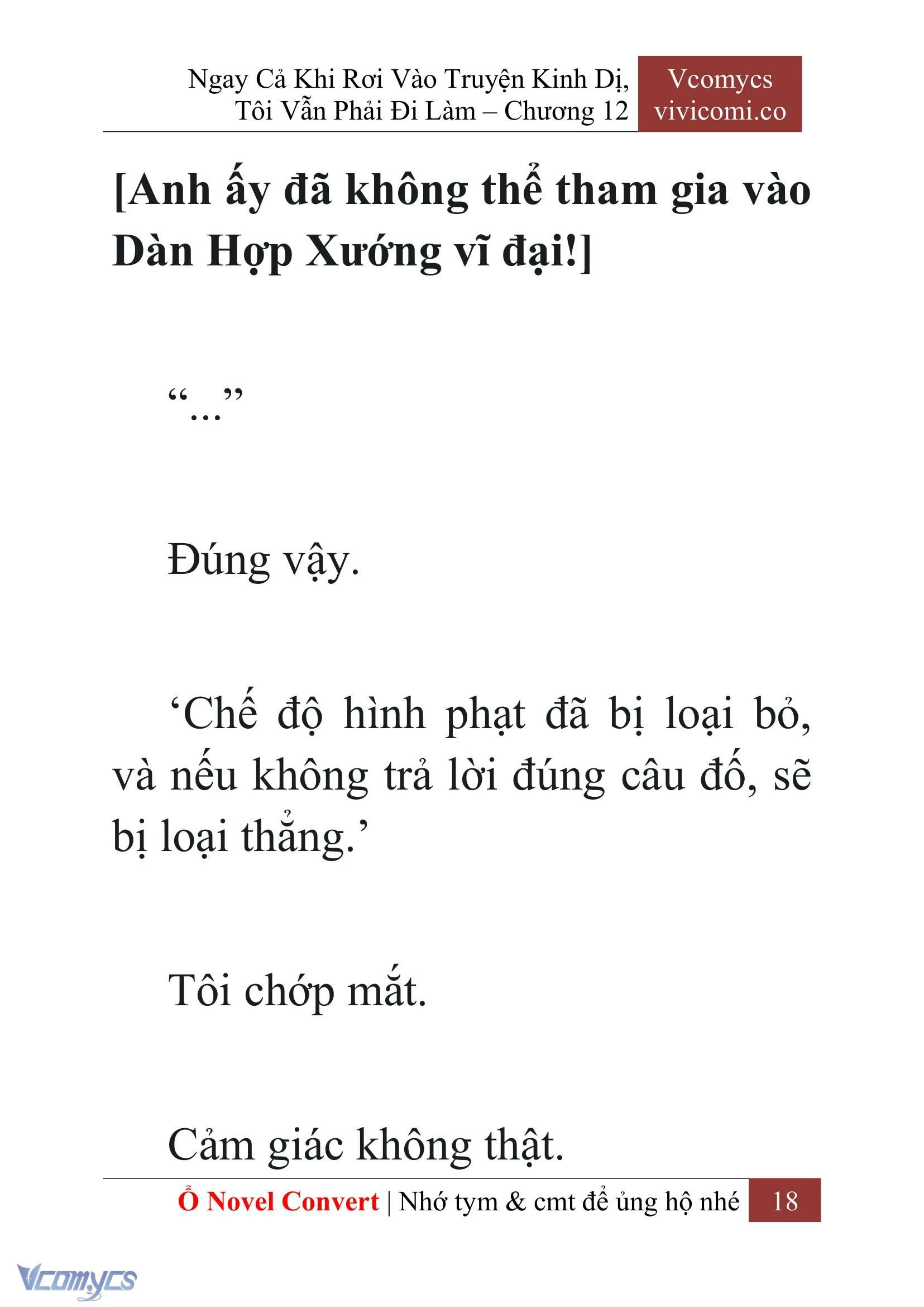 [Novel] Ngay Cả Khi Rơi Vào Truyện Kinh Dị, Tôi Vẫn Phải Đi Làm Chapter  12 - 20