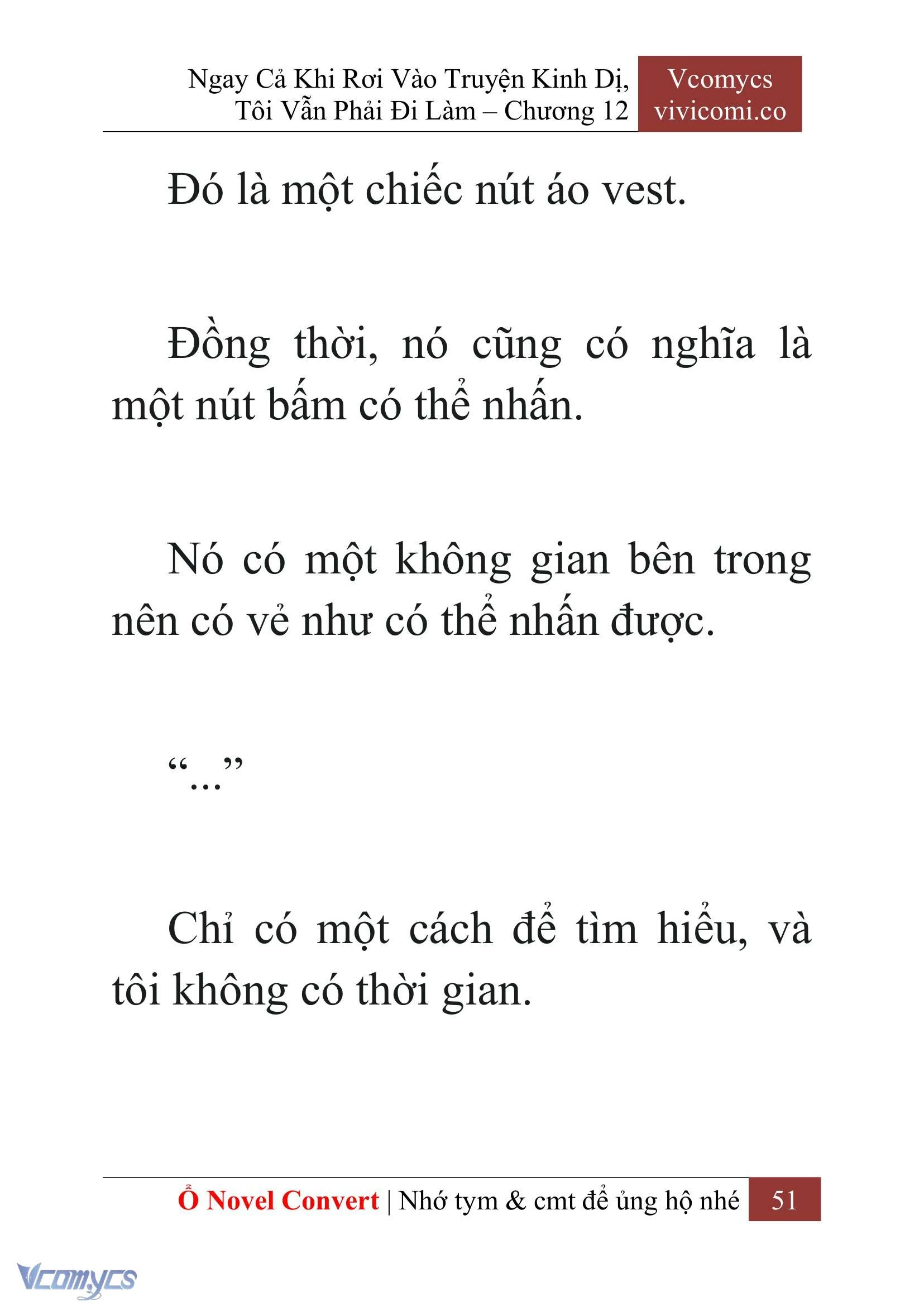 [Novel] Ngay Cả Khi Rơi Vào Truyện Kinh Dị, Tôi Vẫn Phải Đi Làm Chapter  12 - 53