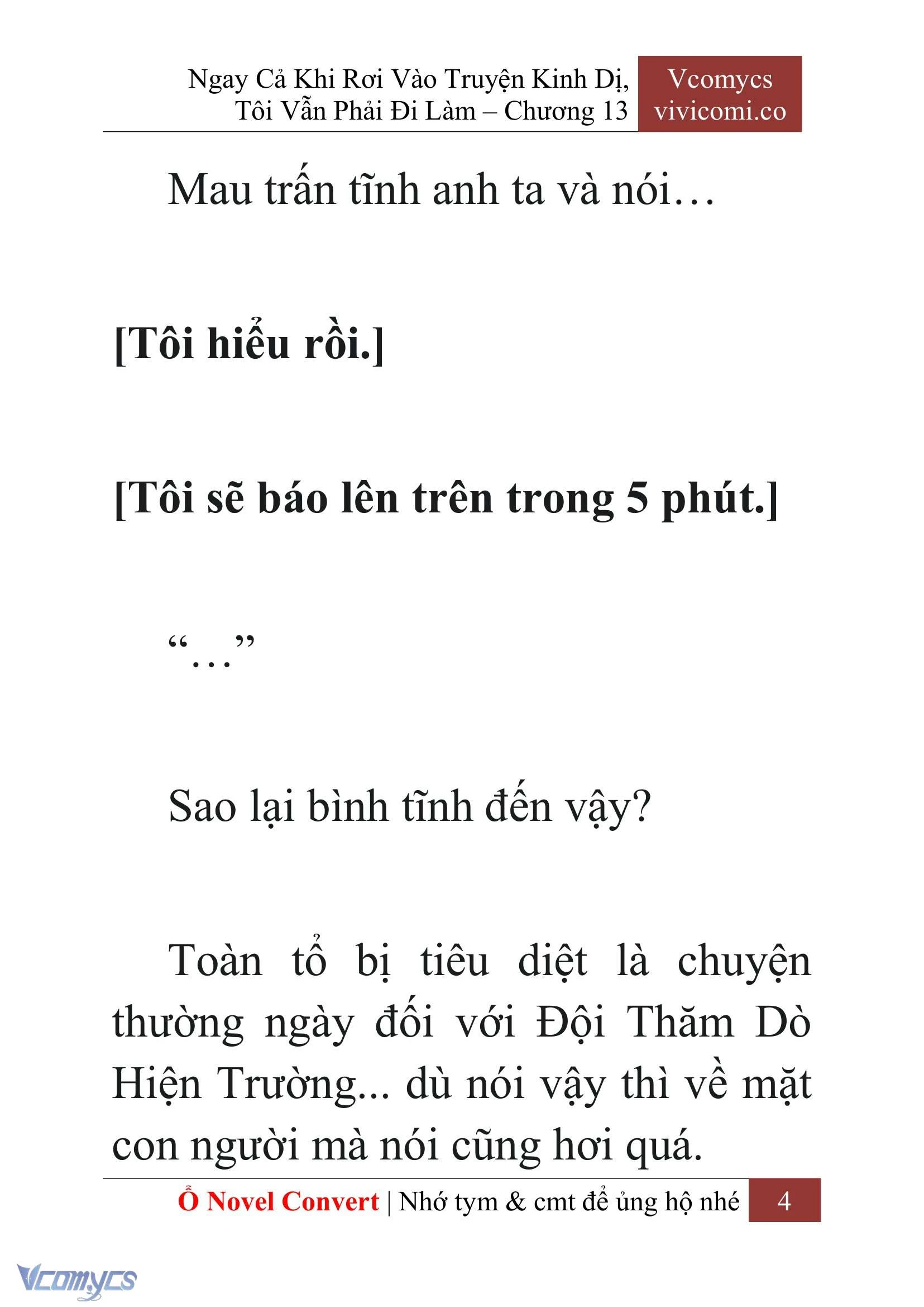 [Novel] Ngay Cả Khi Rơi Vào Truyện Kinh Dị, Tôi Vẫn Phải Đi Làm Chapter  13 - 6