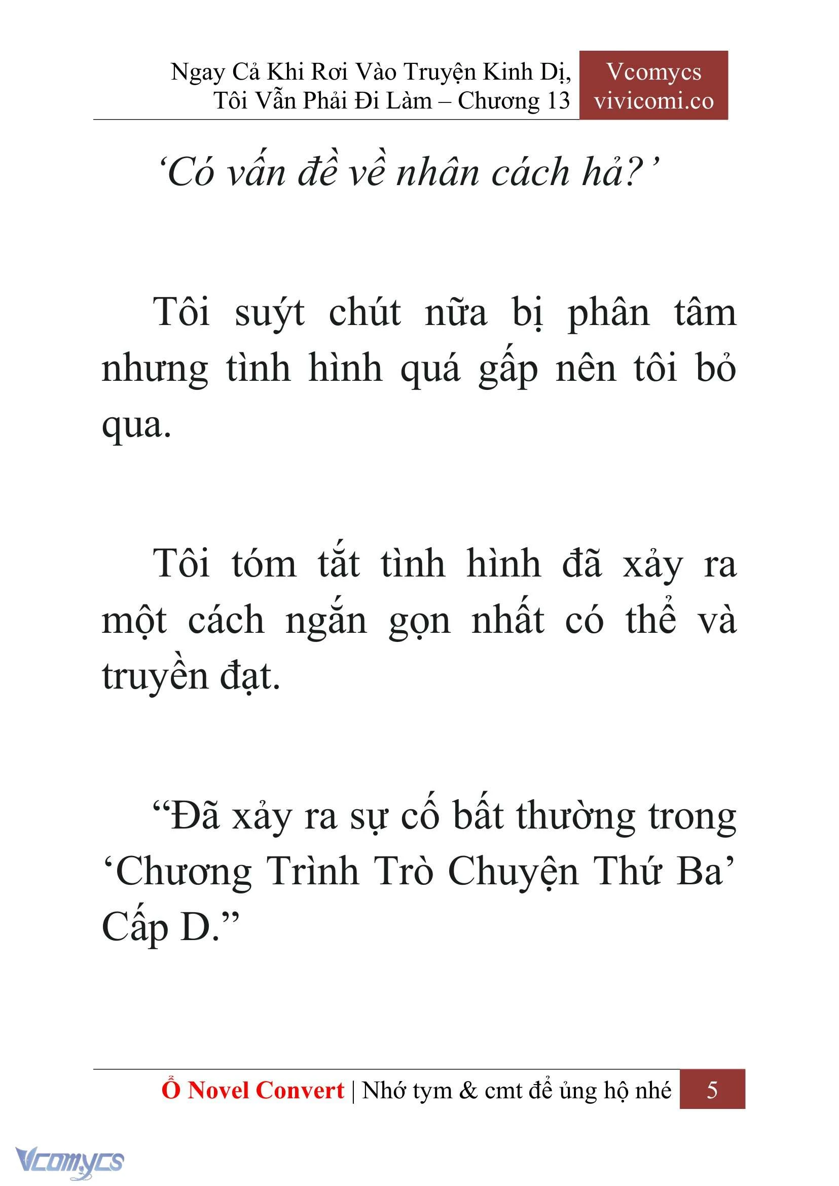 [Novel] Ngay Cả Khi Rơi Vào Truyện Kinh Dị, Tôi Vẫn Phải Đi Làm Chapter  13 - 7