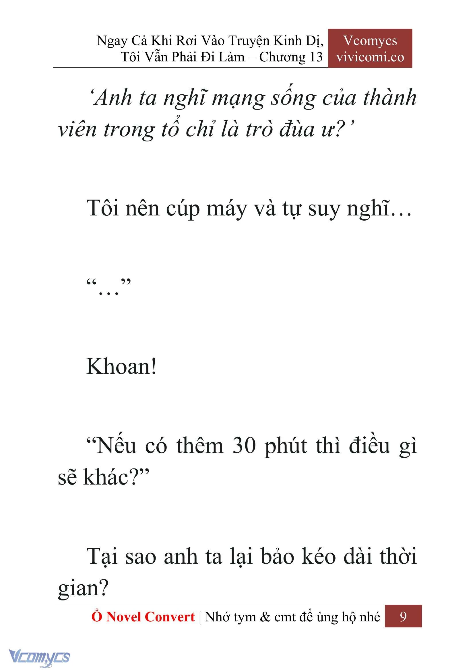 [Novel] Ngay Cả Khi Rơi Vào Truyện Kinh Dị, Tôi Vẫn Phải Đi Làm Chapter  13 - 11