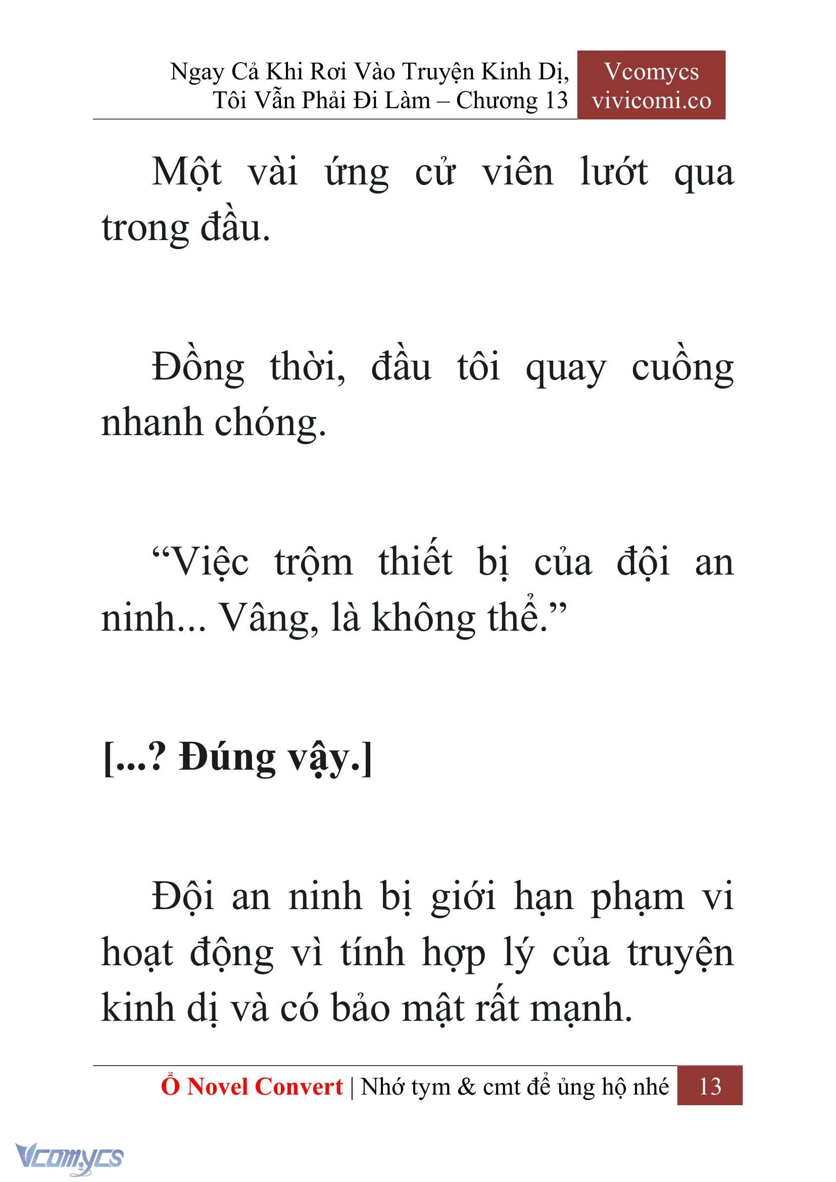 [Novel] Ngay Cả Khi Rơi Vào Truyện Kinh Dị, Tôi Vẫn Phải Đi Làm Chapter  13 - 15