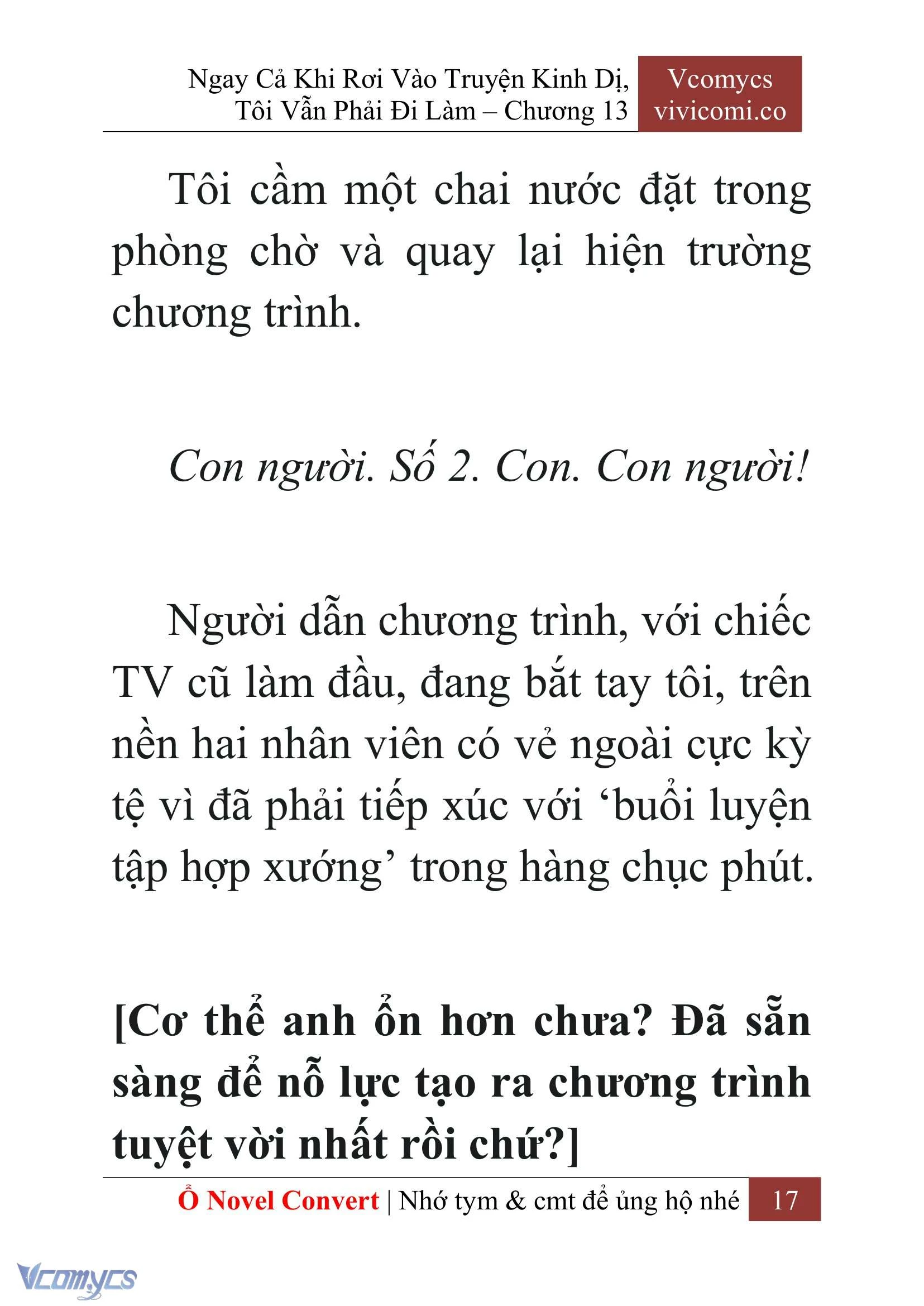 [Novel] Ngay Cả Khi Rơi Vào Truyện Kinh Dị, Tôi Vẫn Phải Đi Làm Chapter  13 - 19