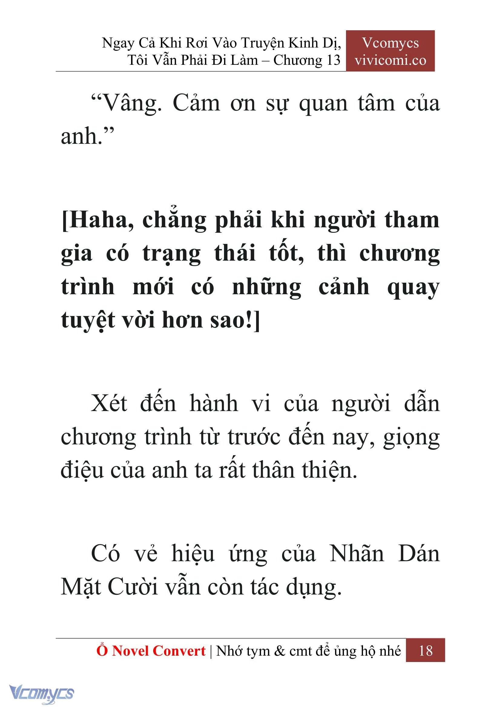 [Novel] Ngay Cả Khi Rơi Vào Truyện Kinh Dị, Tôi Vẫn Phải Đi Làm Chapter  13 - 20