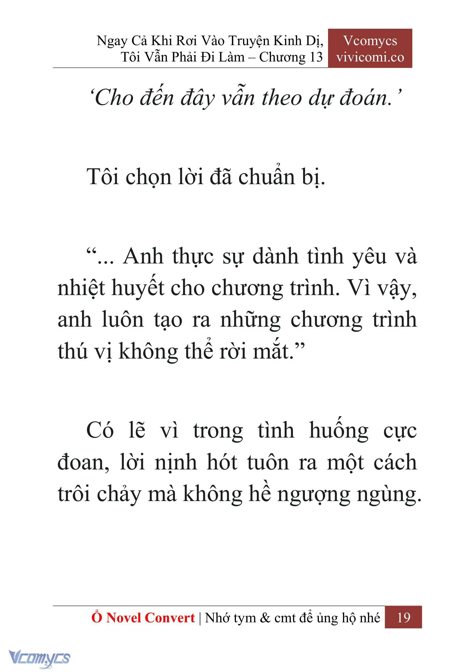 [Novel] Ngay Cả Khi Rơi Vào Truyện Kinh Dị, Tôi Vẫn Phải Đi Làm Chapter  13 - 21
