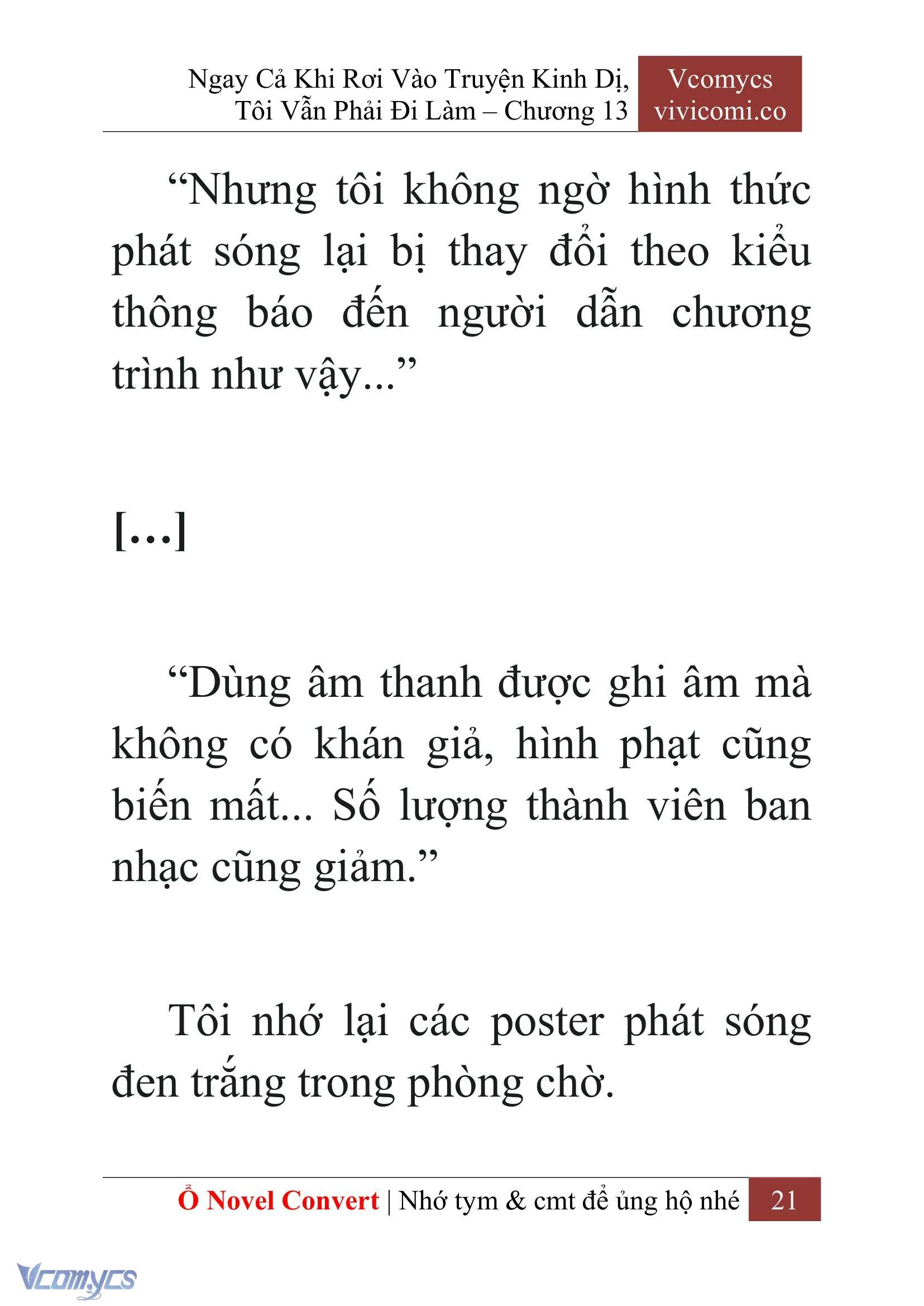 [Novel] Ngay Cả Khi Rơi Vào Truyện Kinh Dị, Tôi Vẫn Phải Đi Làm Chapter  13 - 23