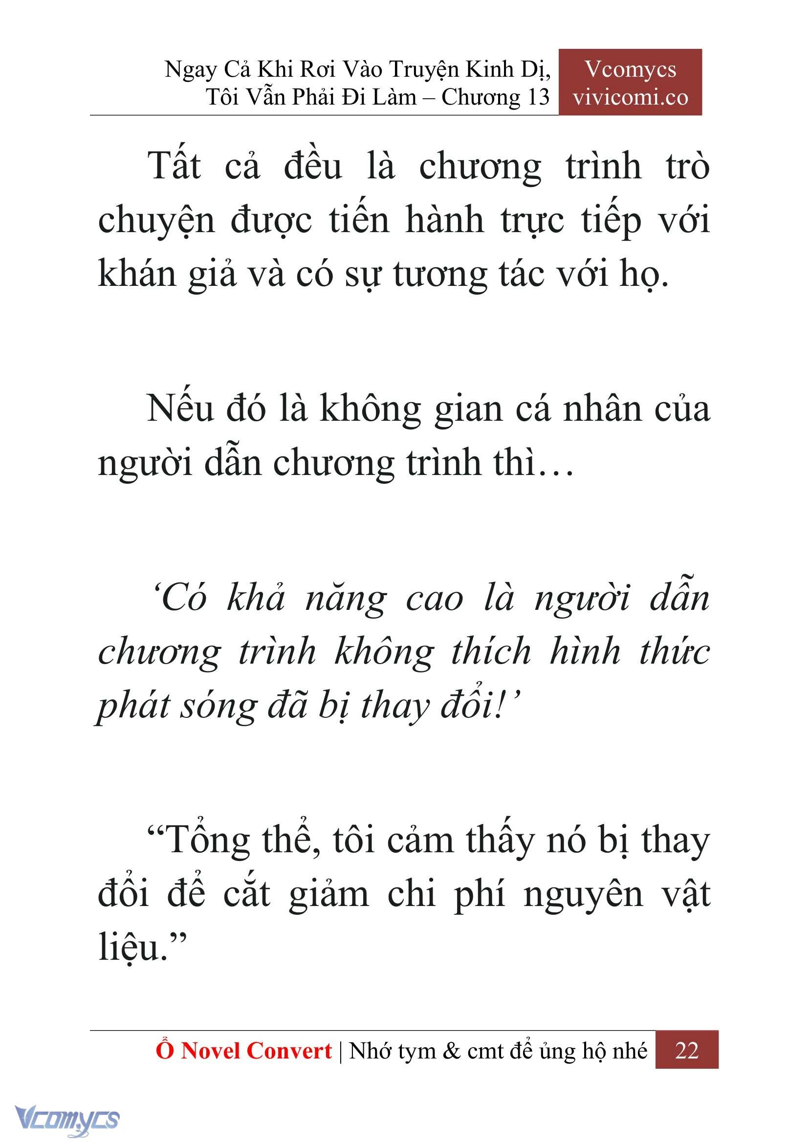 [Novel] Ngay Cả Khi Rơi Vào Truyện Kinh Dị, Tôi Vẫn Phải Đi Làm Chapter  13 - 24
