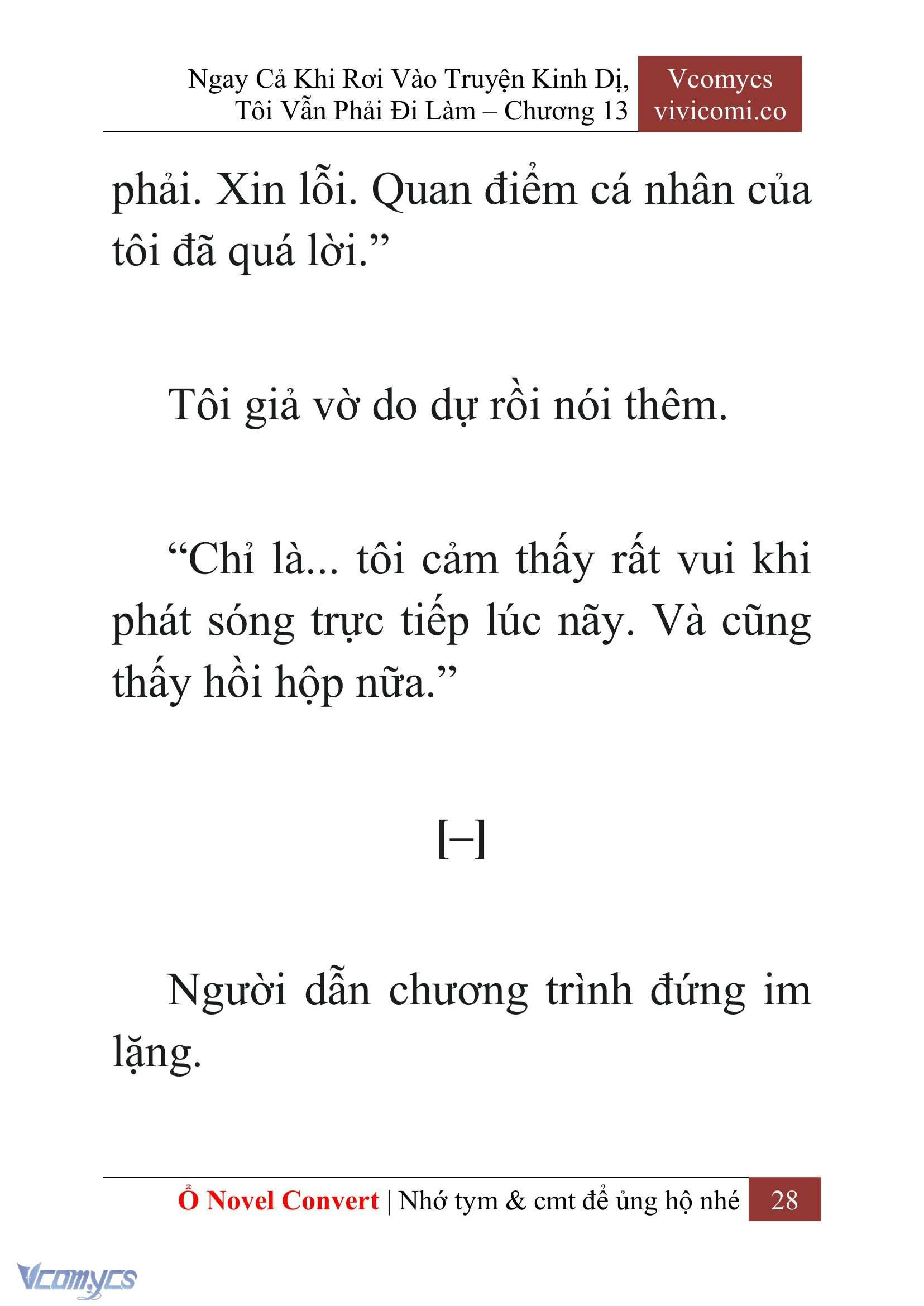 [Novel] Ngay Cả Khi Rơi Vào Truyện Kinh Dị, Tôi Vẫn Phải Đi Làm Chapter  13 - 30