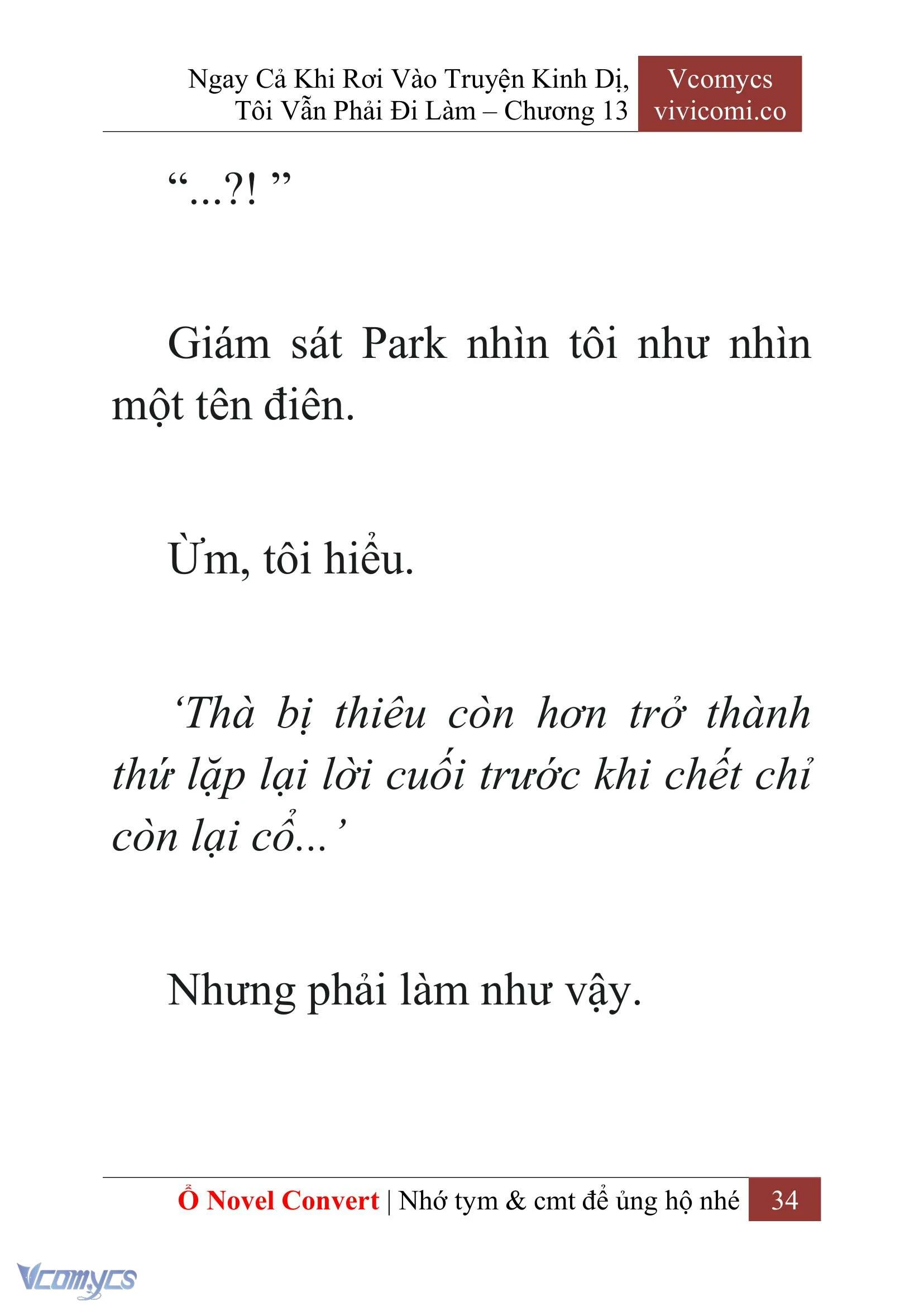 [Novel] Ngay Cả Khi Rơi Vào Truyện Kinh Dị, Tôi Vẫn Phải Đi Làm Chapter  13 - 36