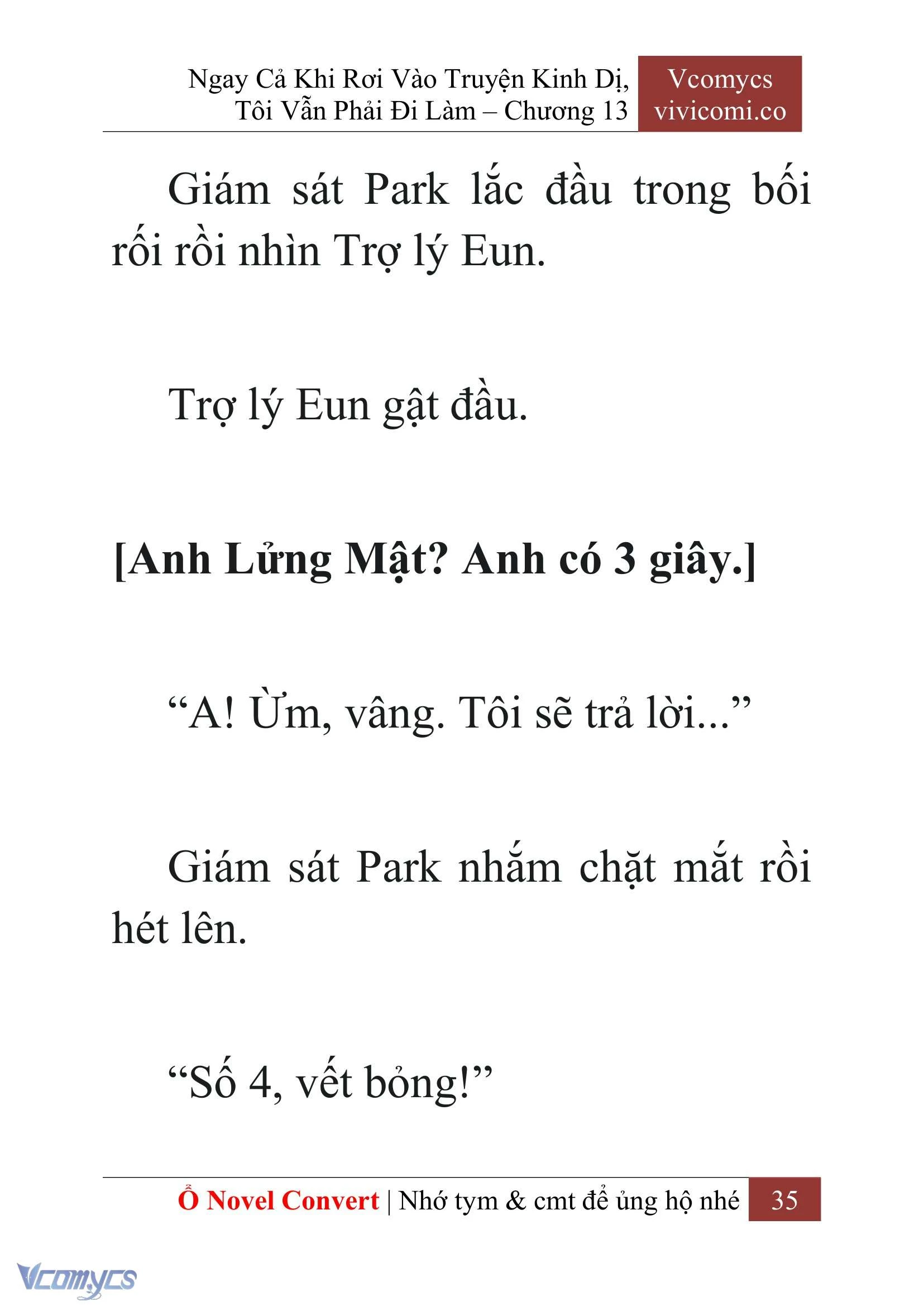 [Novel] Ngay Cả Khi Rơi Vào Truyện Kinh Dị, Tôi Vẫn Phải Đi Làm Chapter  13 - 37
