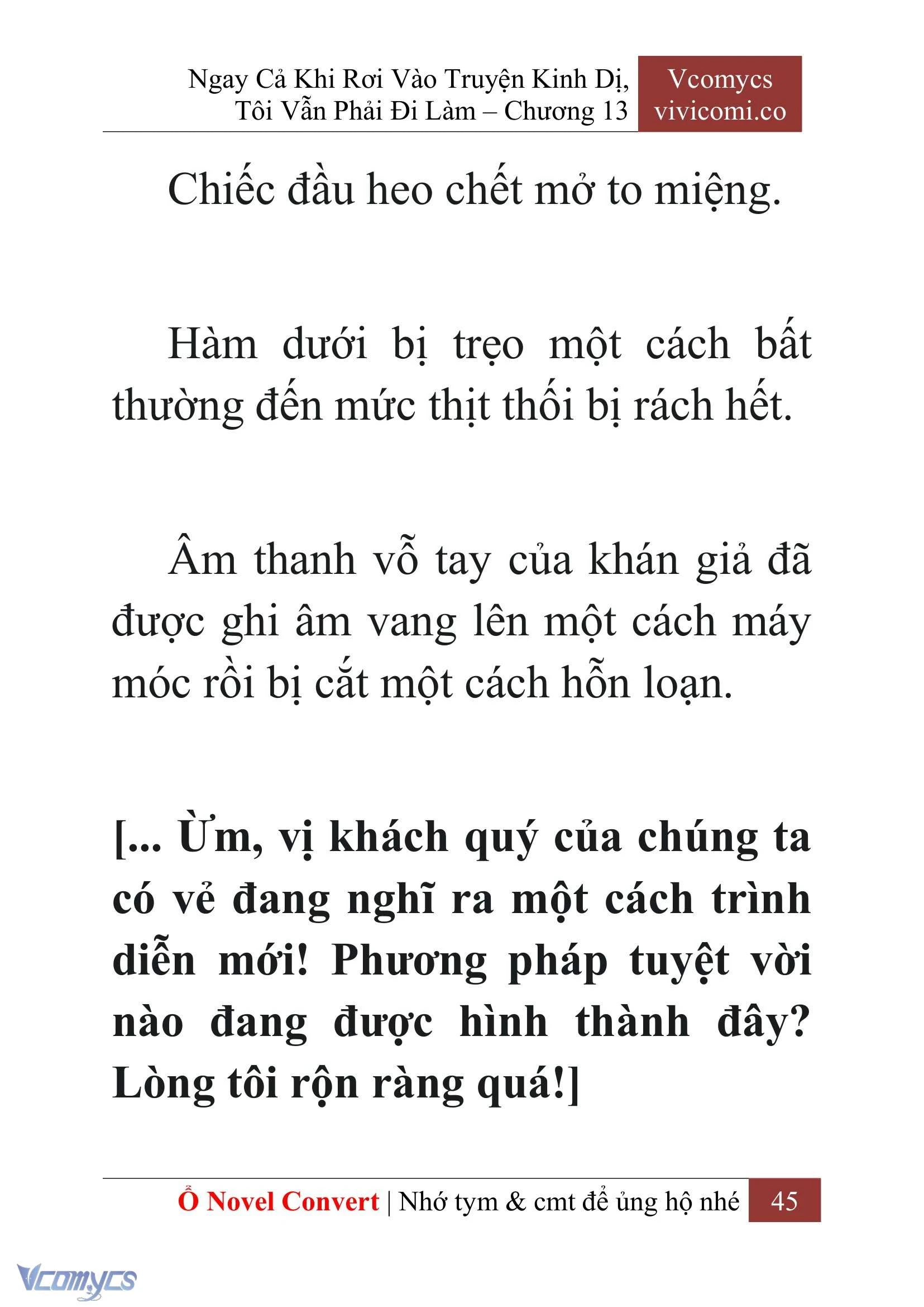 [Novel] Ngay Cả Khi Rơi Vào Truyện Kinh Dị, Tôi Vẫn Phải Đi Làm Chapter  13 - 47