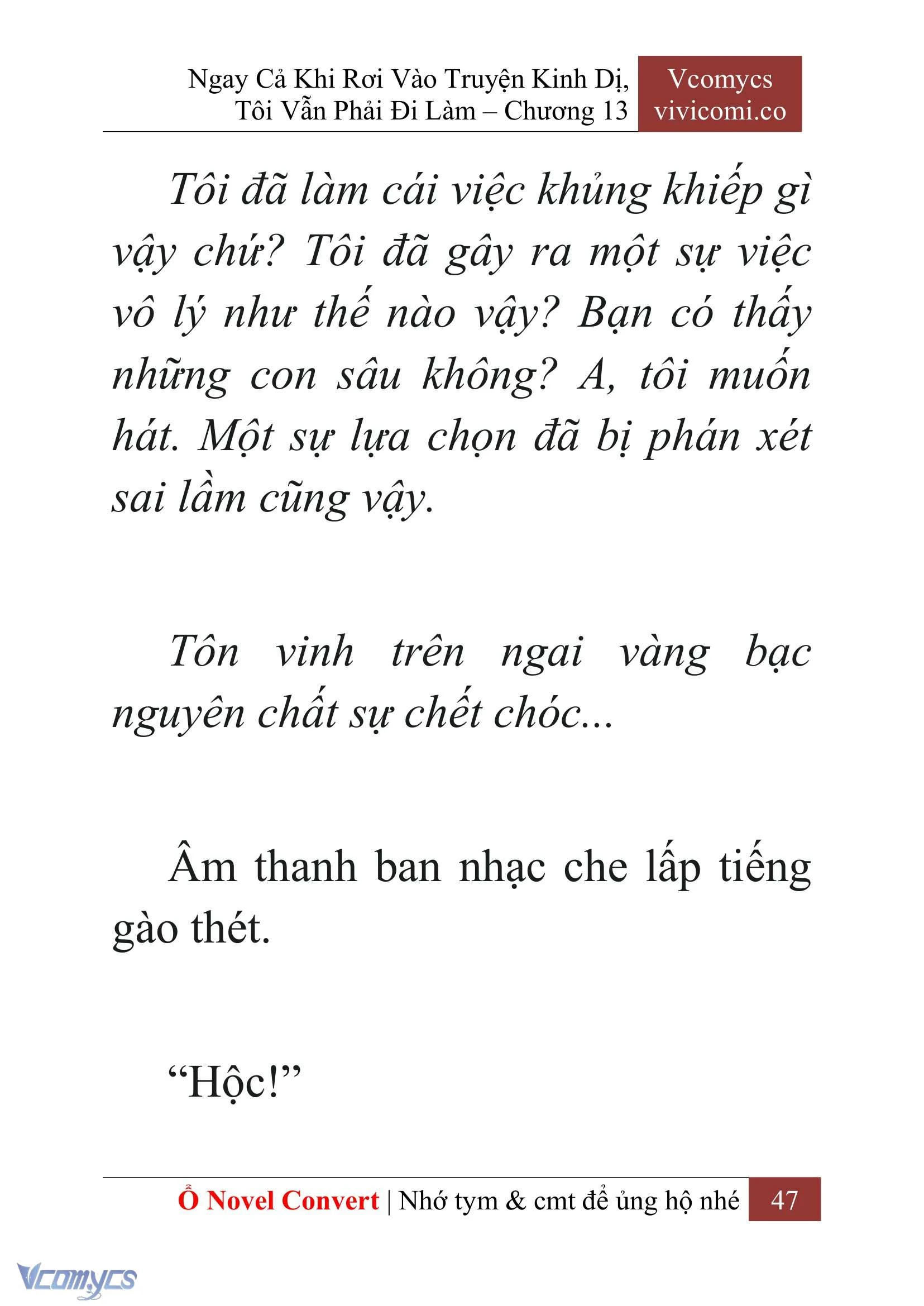 [Novel] Ngay Cả Khi Rơi Vào Truyện Kinh Dị, Tôi Vẫn Phải Đi Làm Chapter  13 - 49