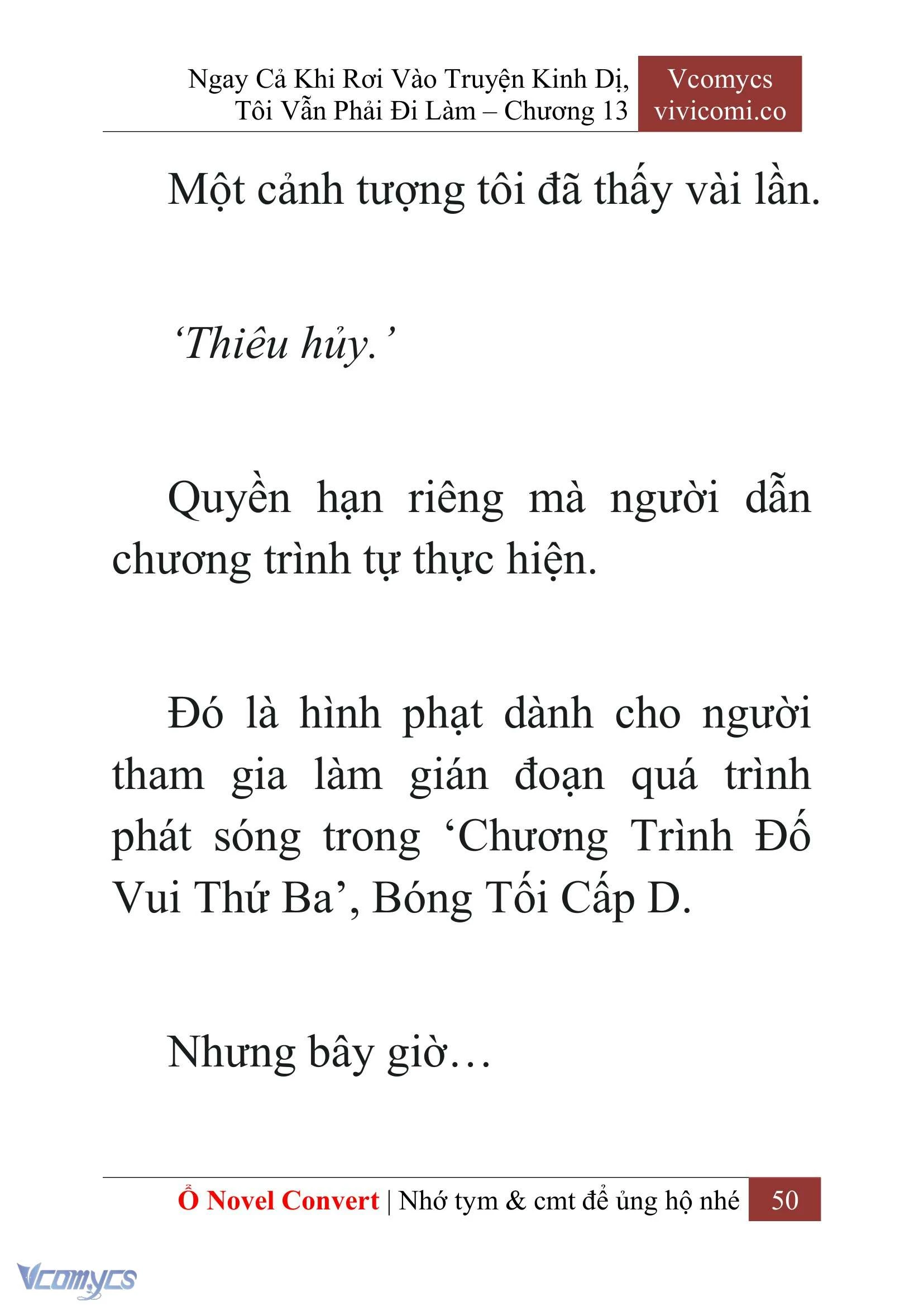[Novel] Ngay Cả Khi Rơi Vào Truyện Kinh Dị, Tôi Vẫn Phải Đi Làm Chapter  13 - 52