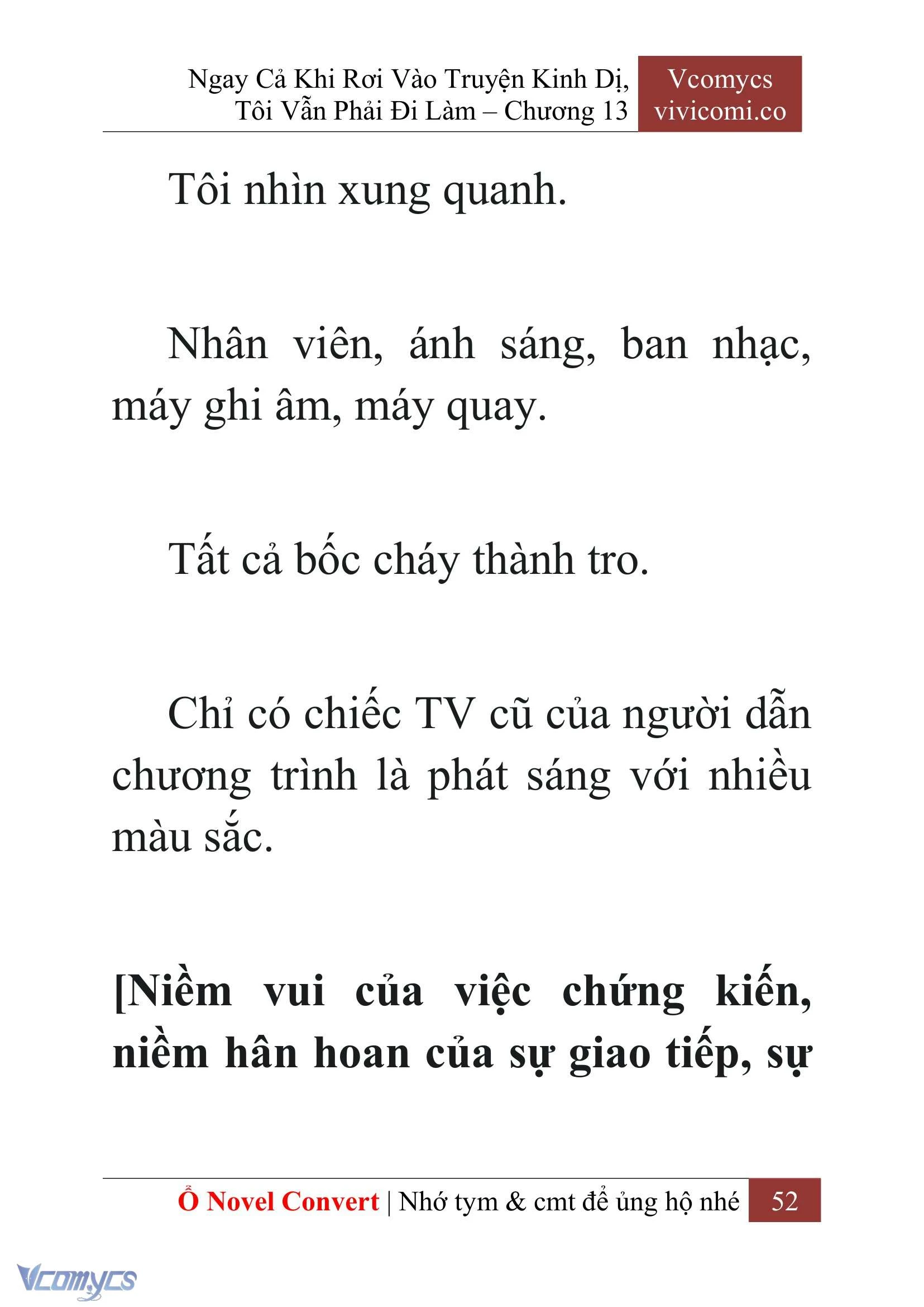 [Novel] Ngay Cả Khi Rơi Vào Truyện Kinh Dị, Tôi Vẫn Phải Đi Làm Chapter  13 - 54