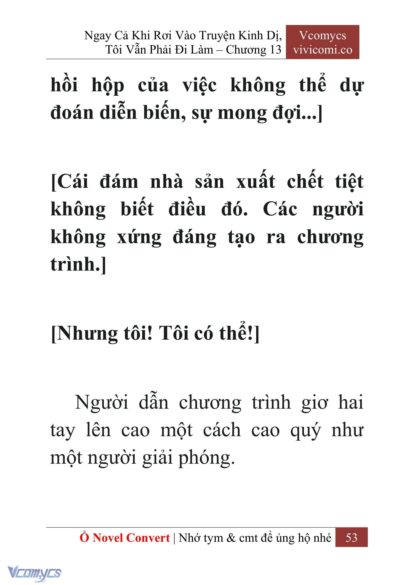 [Novel] Ngay Cả Khi Rơi Vào Truyện Kinh Dị, Tôi Vẫn Phải Đi Làm Chapter  13 - 55
