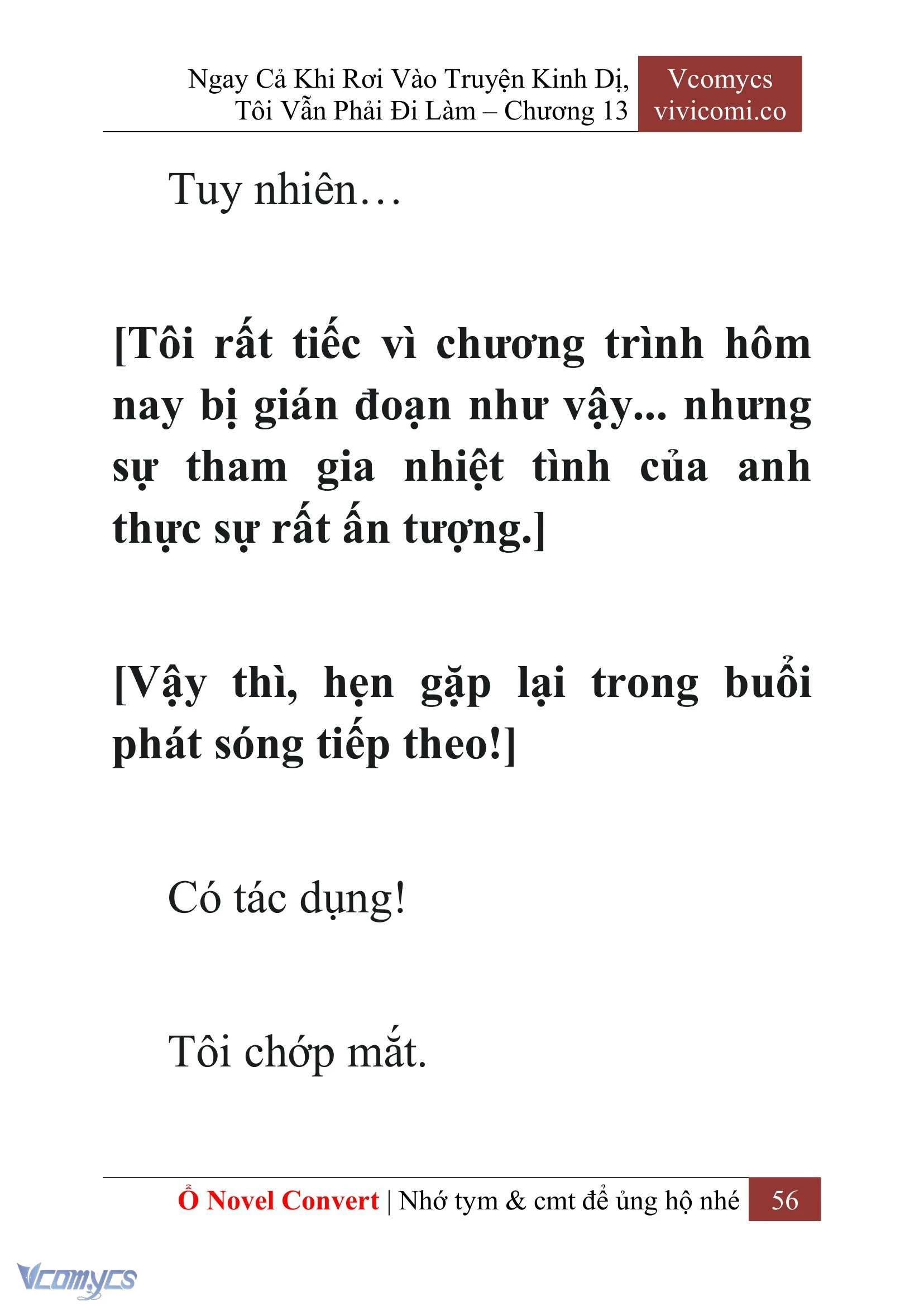 [Novel] Ngay Cả Khi Rơi Vào Truyện Kinh Dị, Tôi Vẫn Phải Đi Làm Chapter  13 - 58