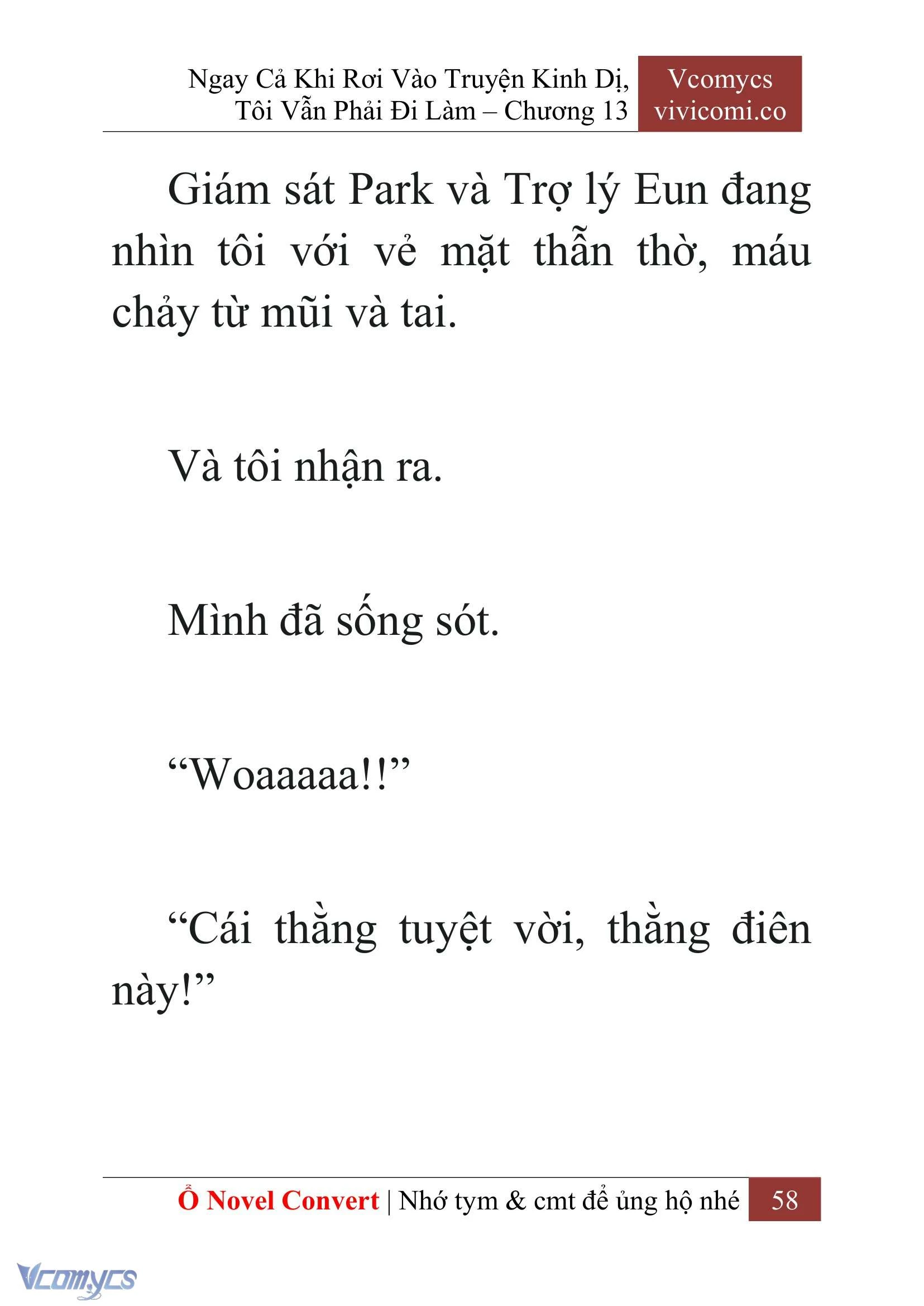[Novel] Ngay Cả Khi Rơi Vào Truyện Kinh Dị, Tôi Vẫn Phải Đi Làm Chapter  13 - 60