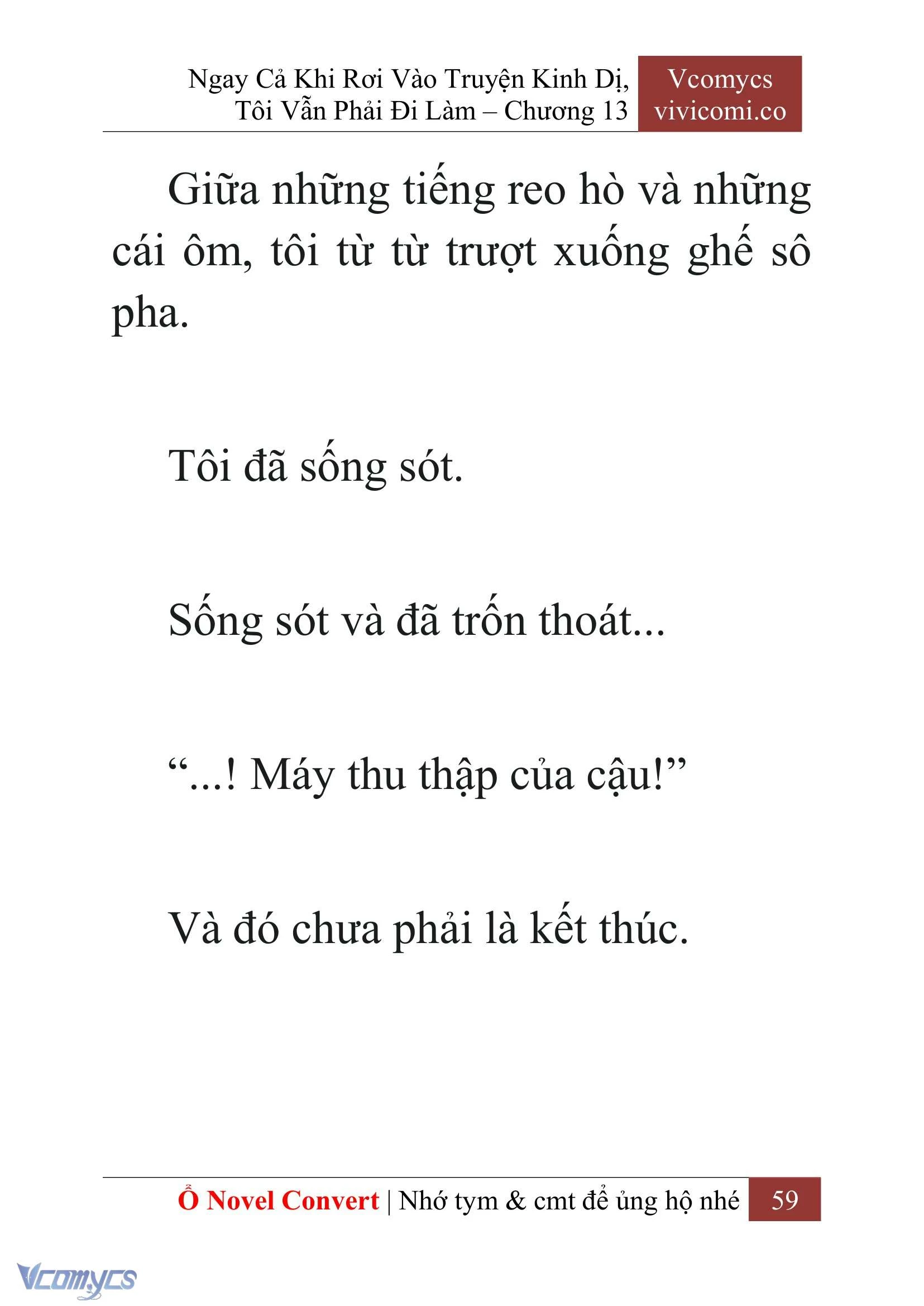 [Novel] Ngay Cả Khi Rơi Vào Truyện Kinh Dị, Tôi Vẫn Phải Đi Làm Chapter  13 - 61