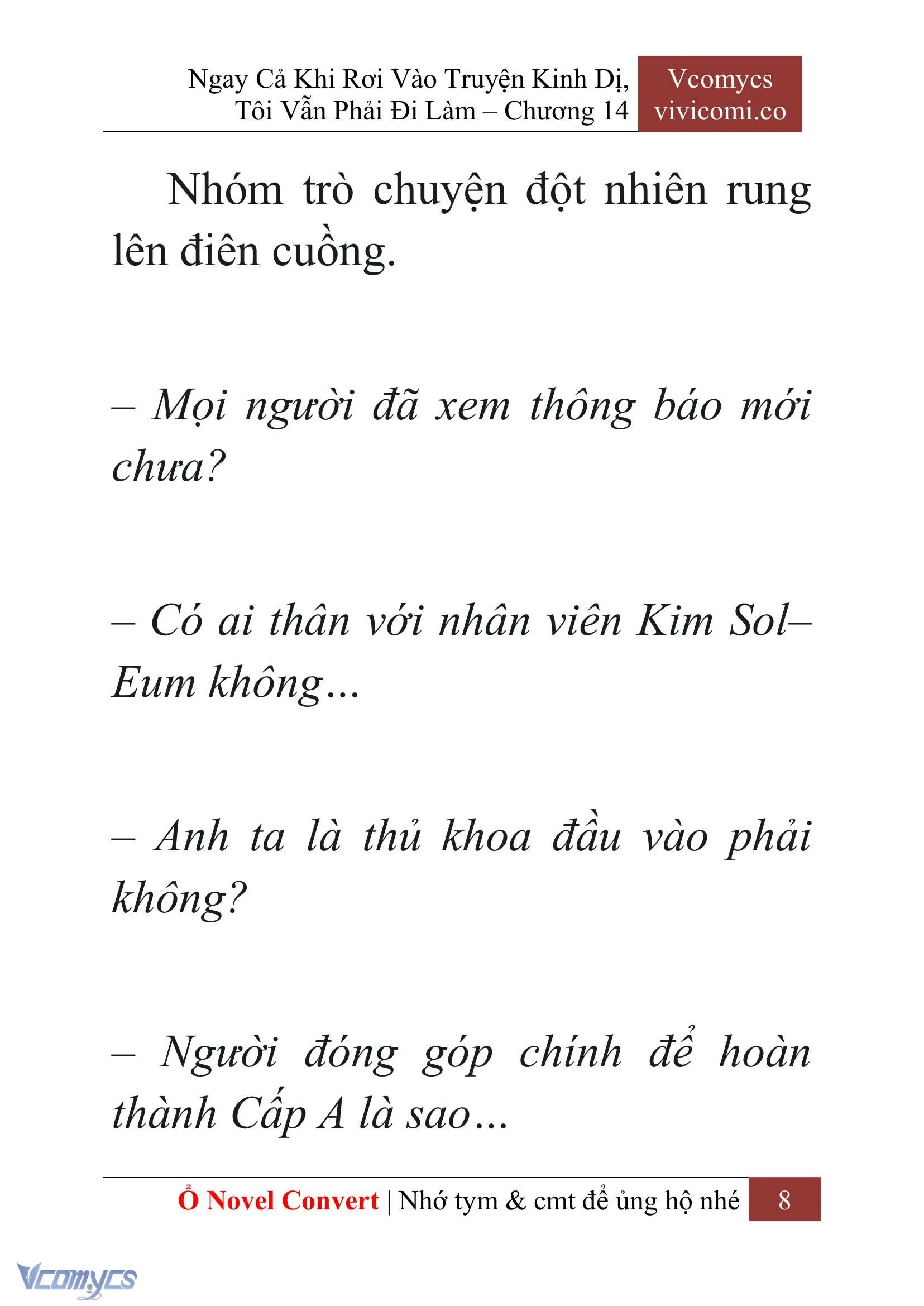 [Novel] Ngay Cả Khi Rơi Vào Truyện Kinh Dị, Tôi Vẫn Phải Đi Làm Chapter  14 - 10