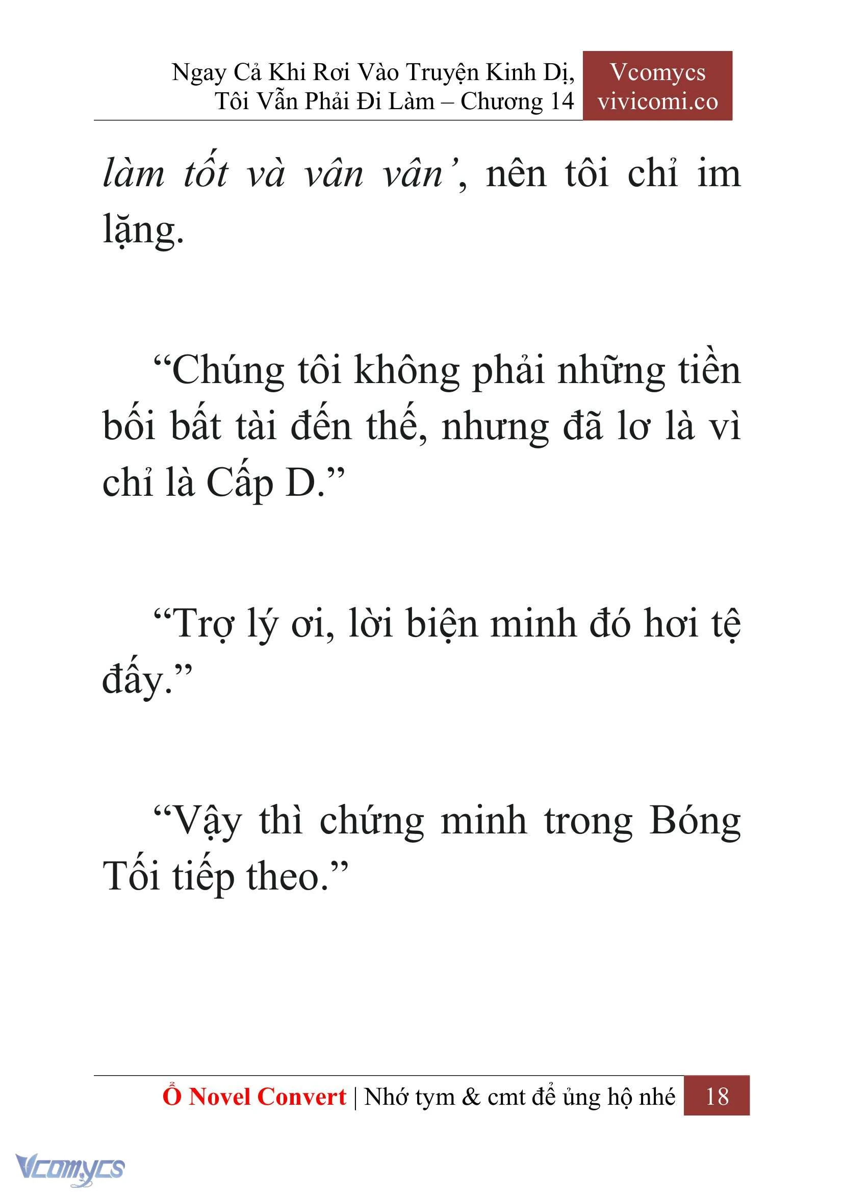 [Novel] Ngay Cả Khi Rơi Vào Truyện Kinh Dị, Tôi Vẫn Phải Đi Làm Chapter  14 - 20